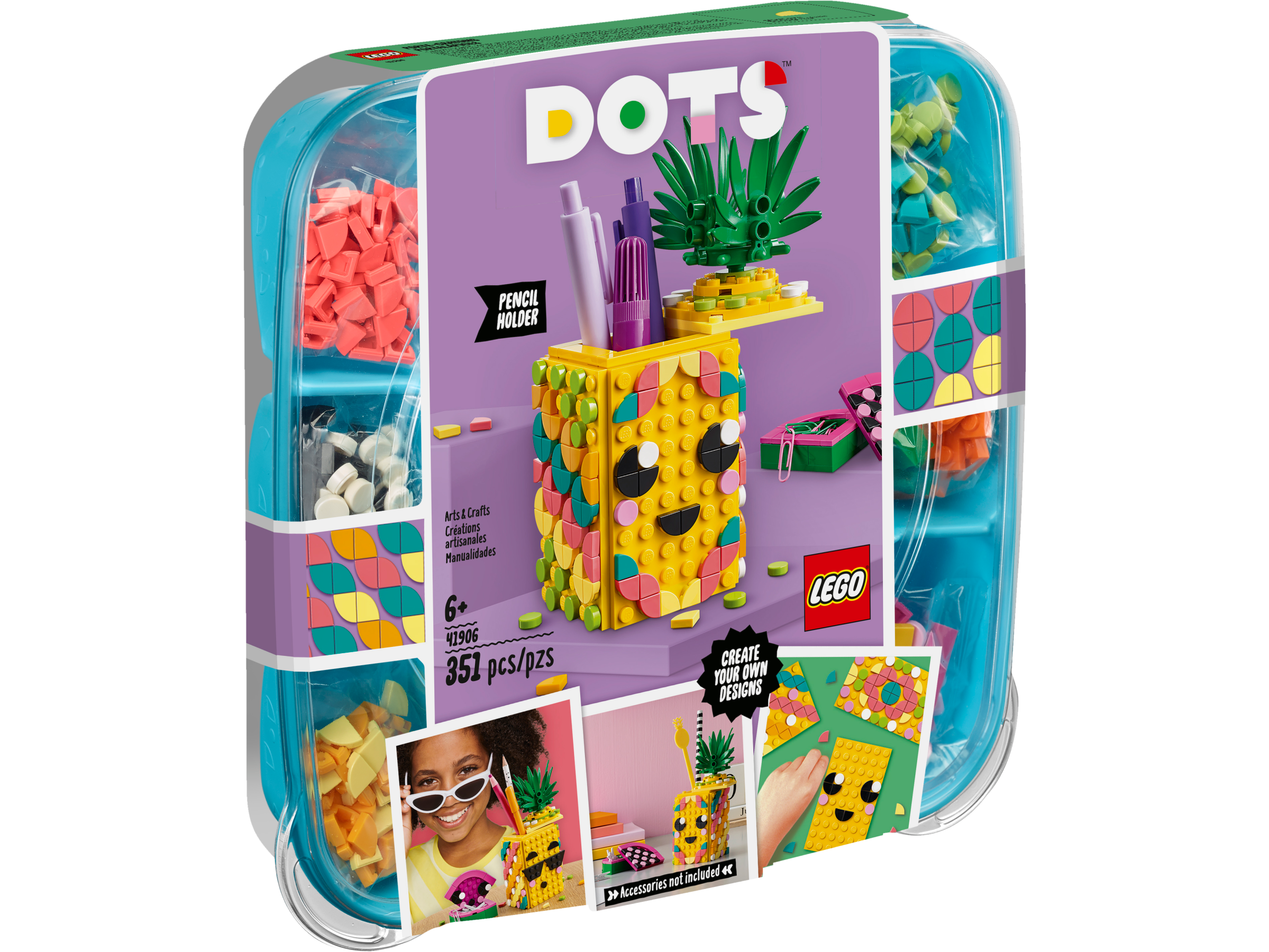 41906 Dots Pineapple Pencil Holder