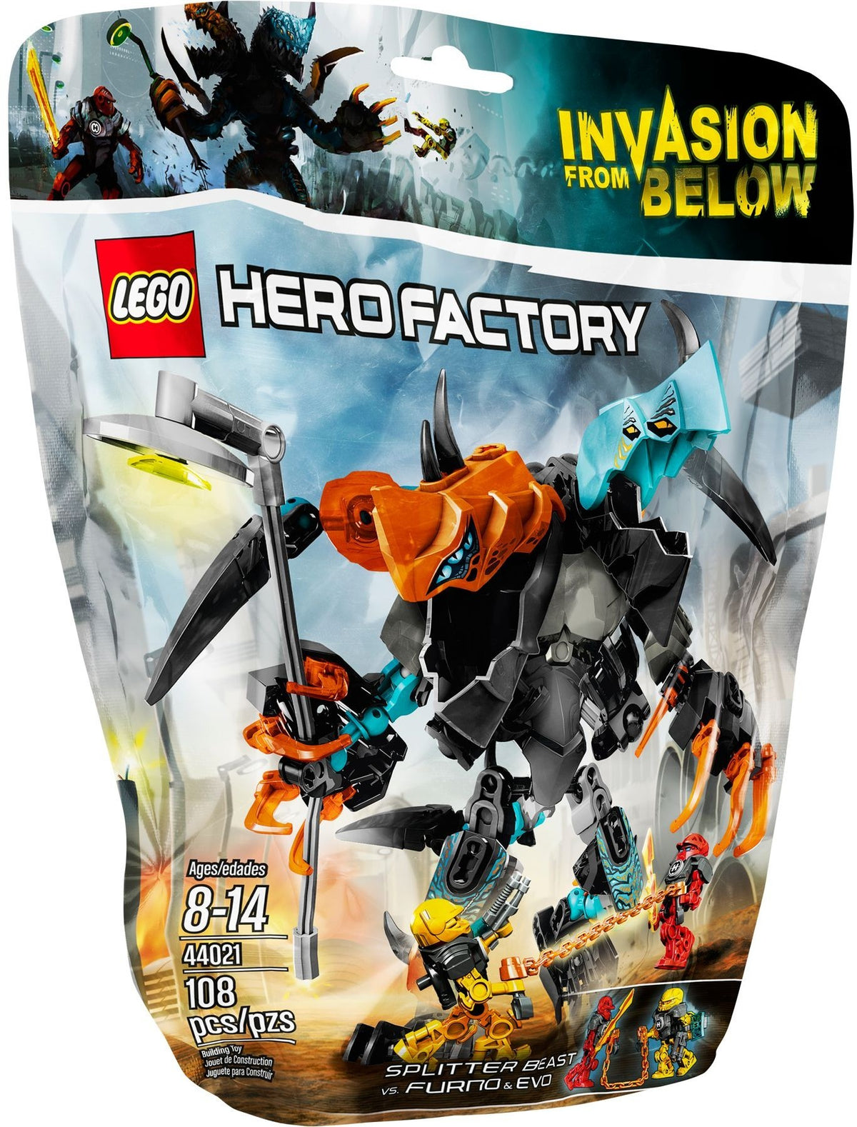 44021 Hero Factory SPLITTER Beast vs. FURNO & EVO