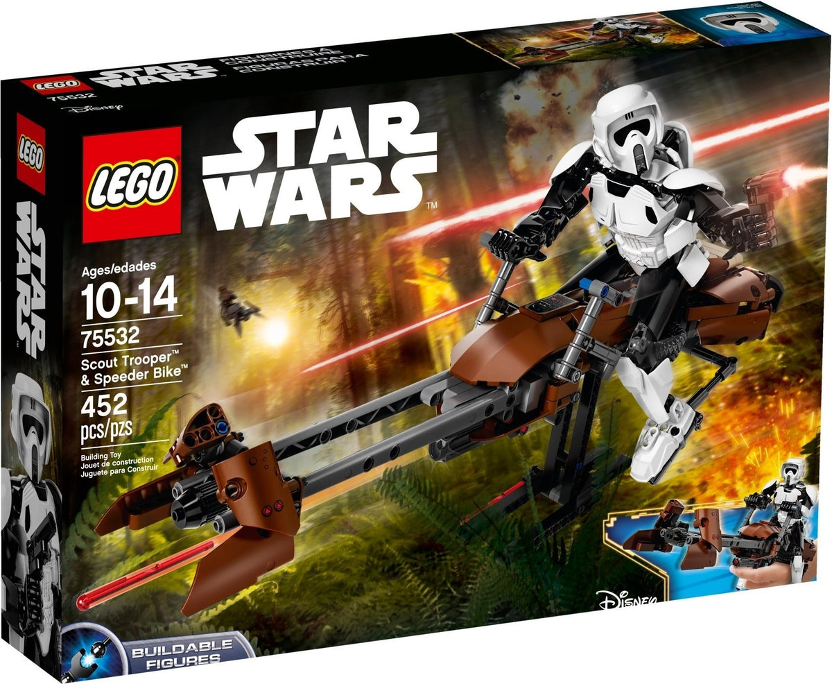 75532 Star Wars Scout Trooper & Speeder Bike Buildable Figure