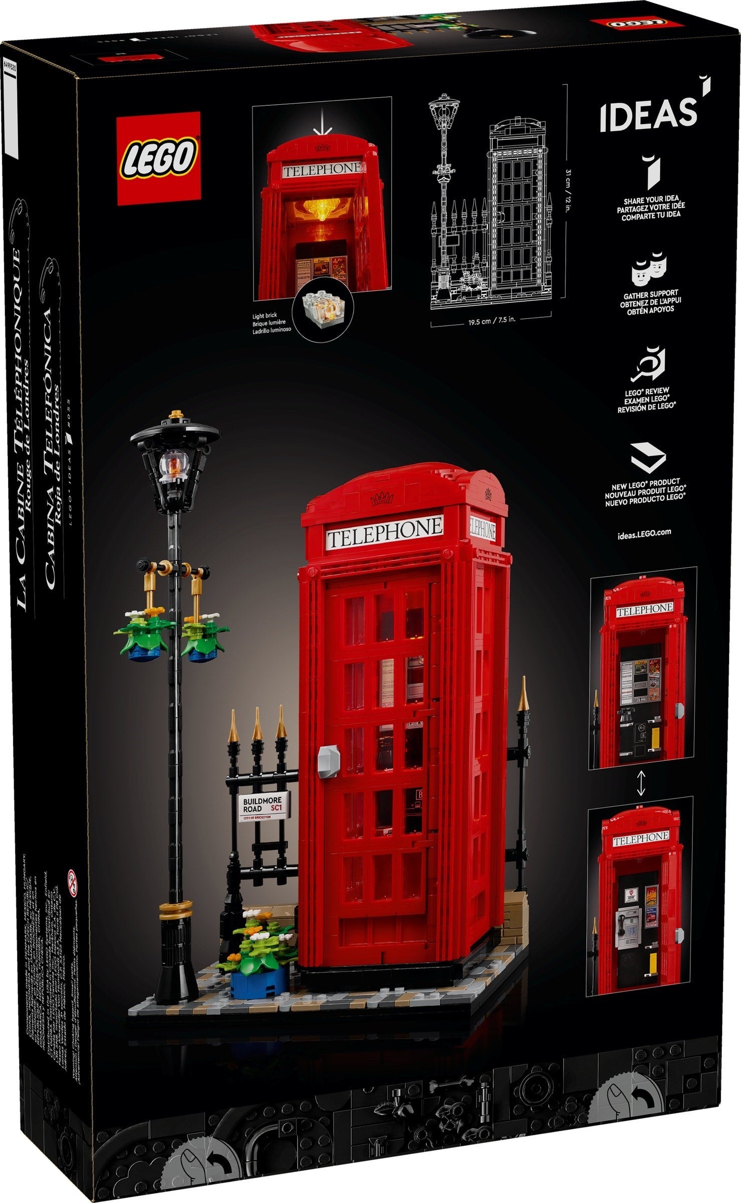21347 LEGO Ideas Red London Telephone Box