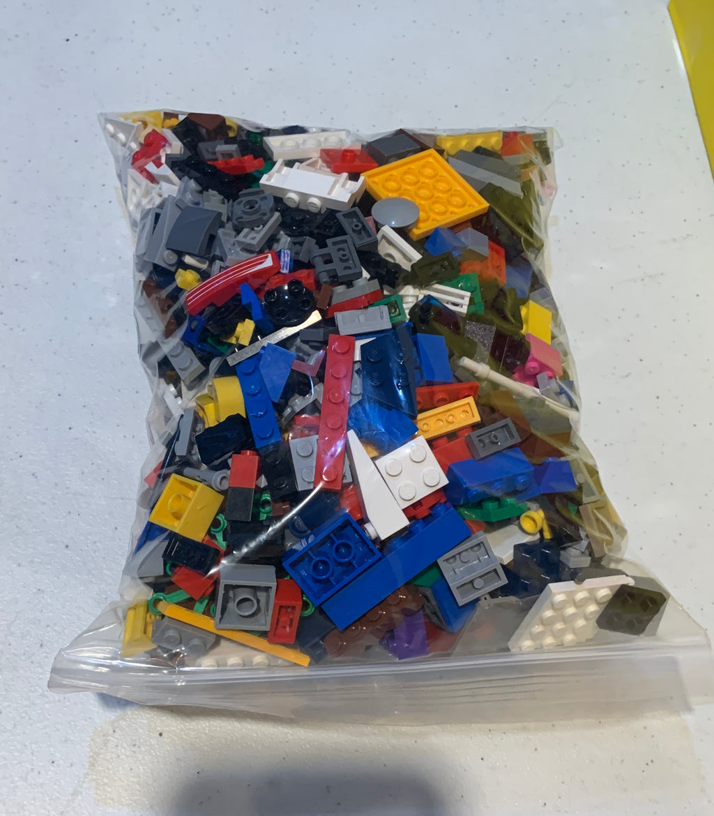 Bulk Used Lego Parts -- 1# bag w/ bulk, wheels, and accessories