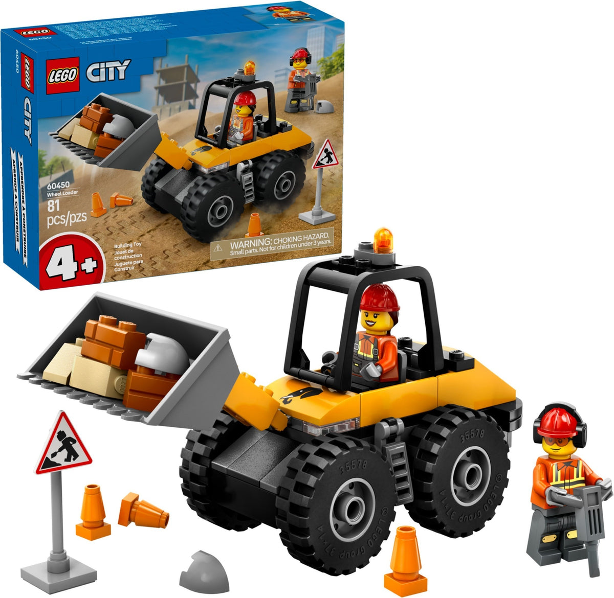 60450 City Yellow Construction Wheel Loader