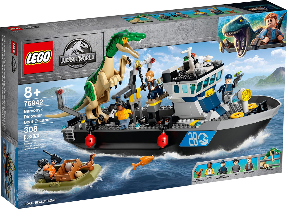 76942 Lego JURASSIC WORLD Baryonyx Dinosaur Boat Escape