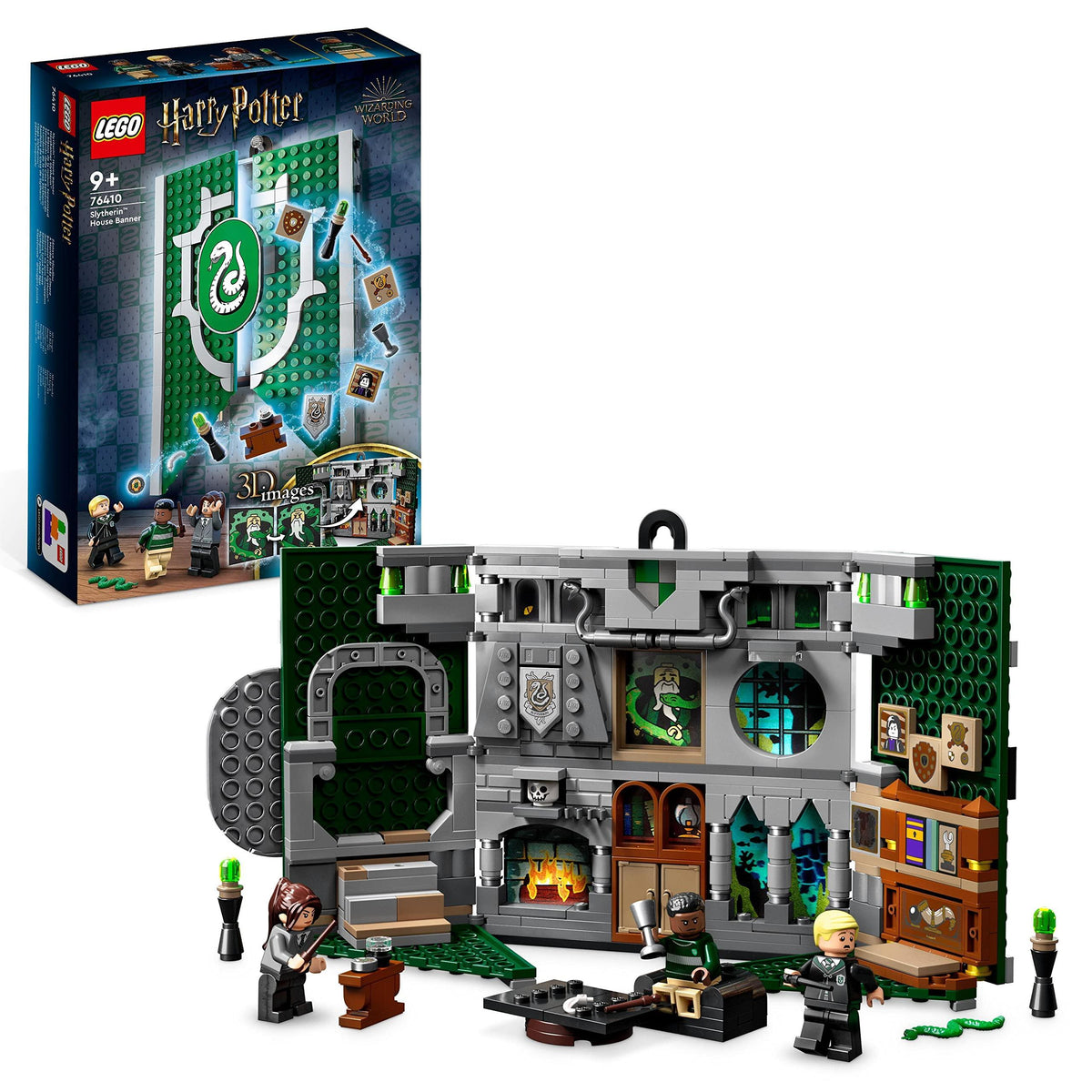 76410 Lego Harry Potter Slytherin House Banner Set, Hogwarts Castle Common Room Toy or Wall Display