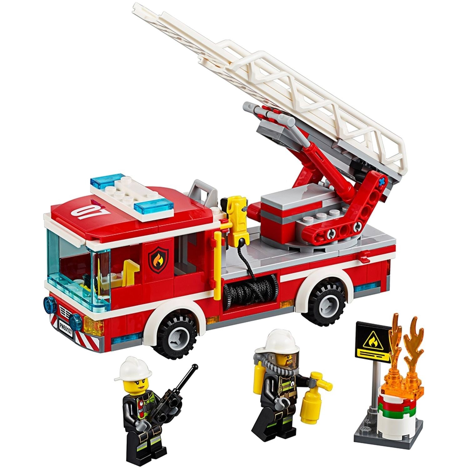 D15-60107 Damaged City Fire Ladder Truck