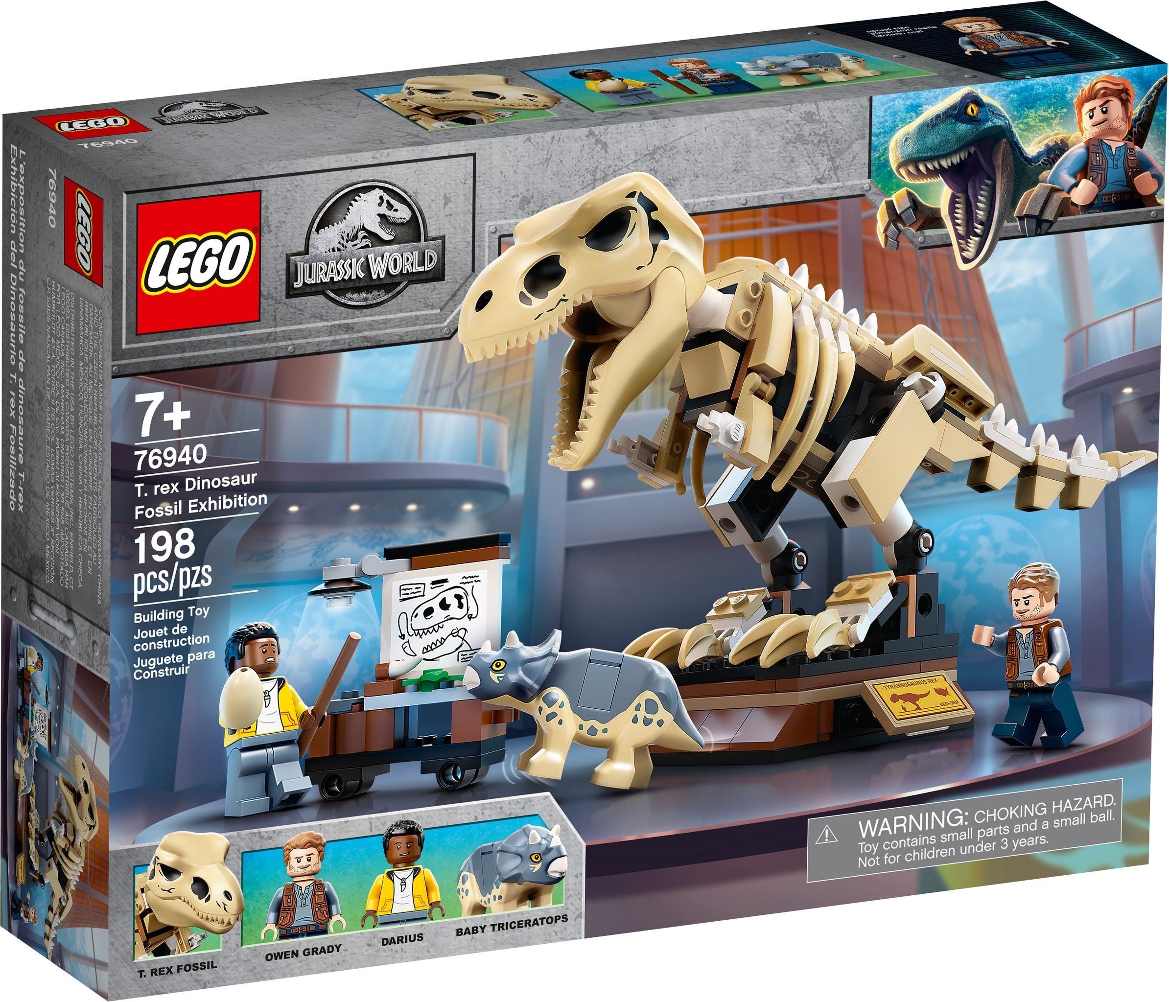76940 Lego JURASSIC WORLD T. rex Dinosaur Fossil Exhibition