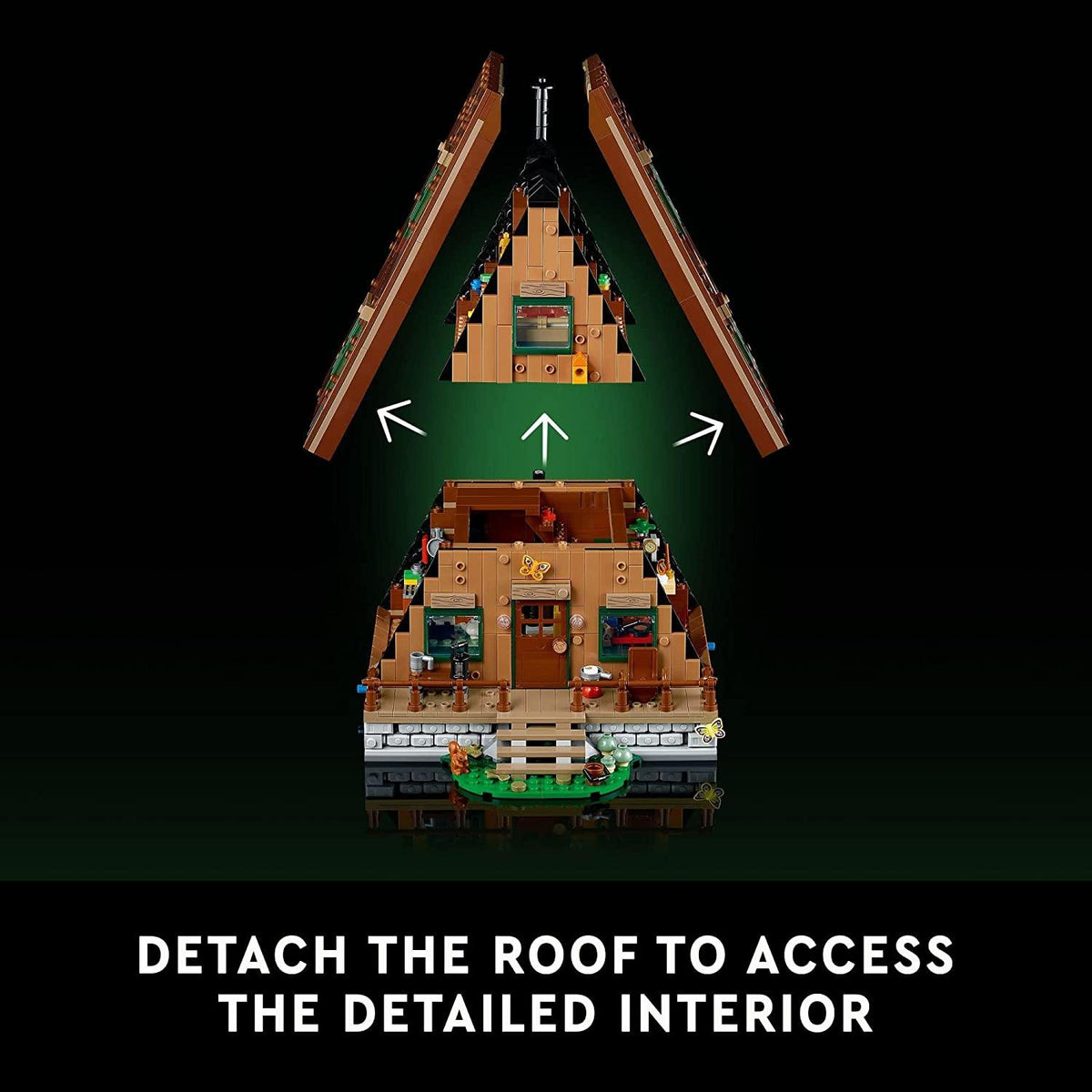 D10-21338 Damaged LEGO Ideas A-Frame Cabin