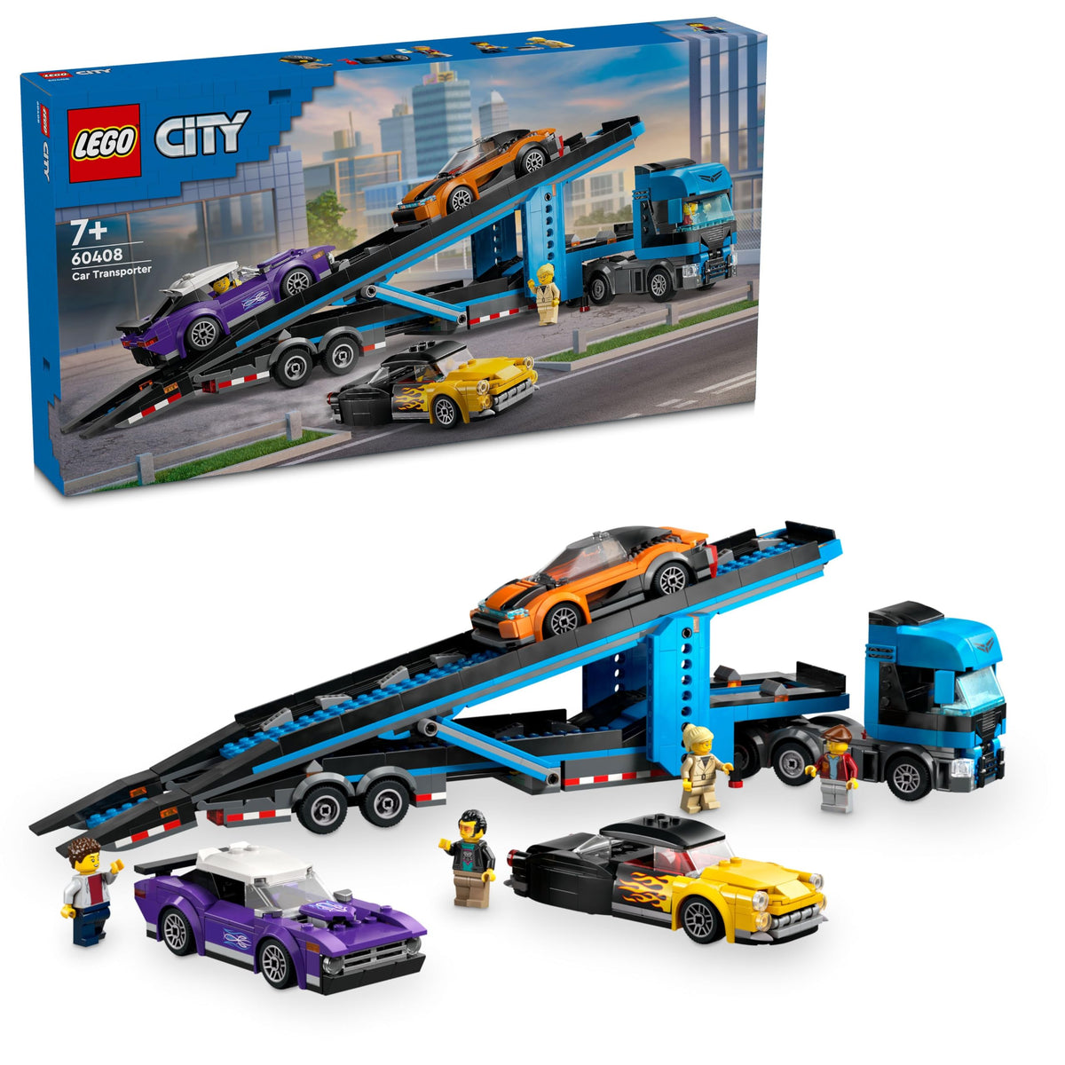 60408 City Car Transporter Truck with Sports Cars