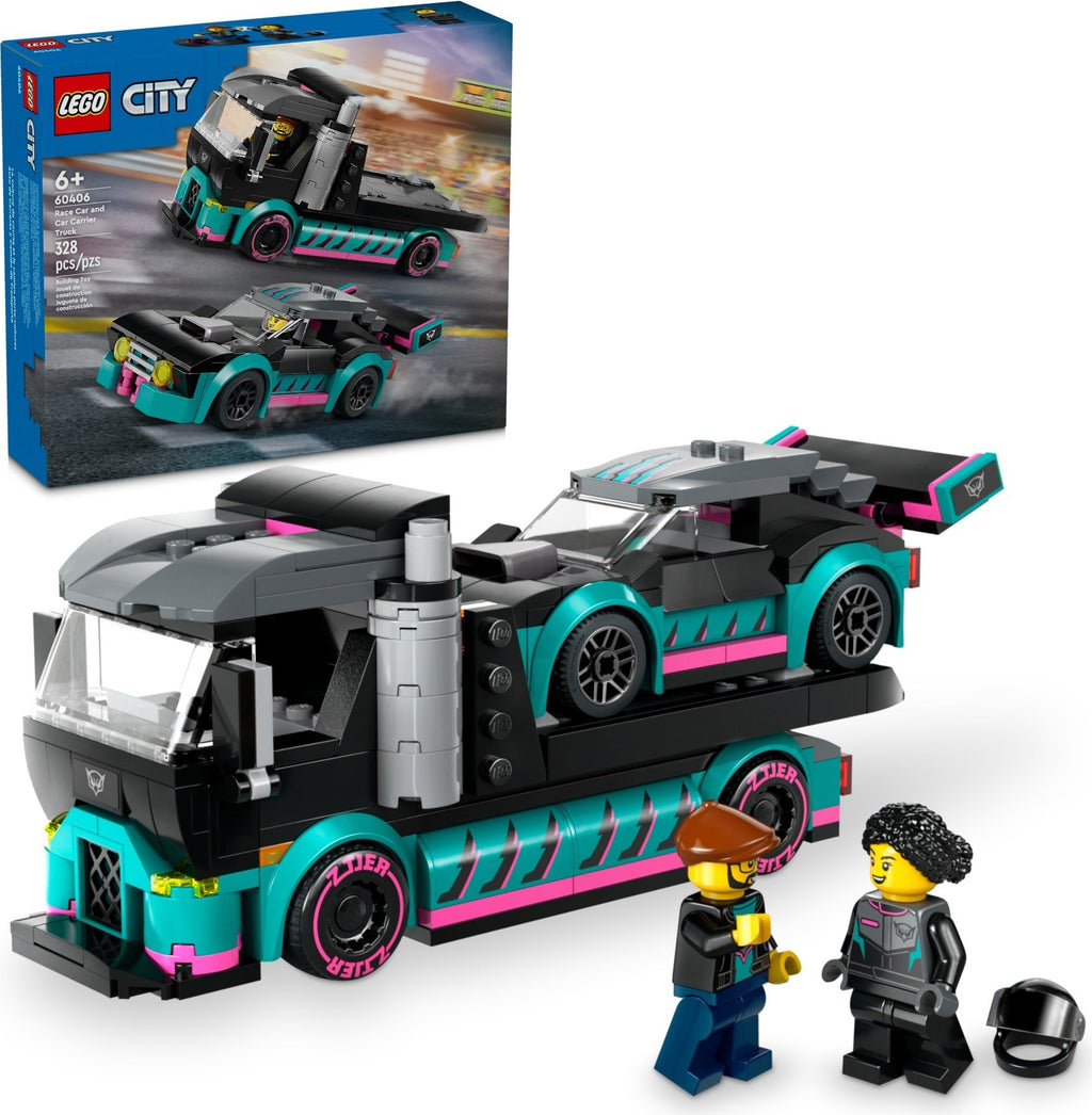 60406 City Race Car and Car Carrier Truck
