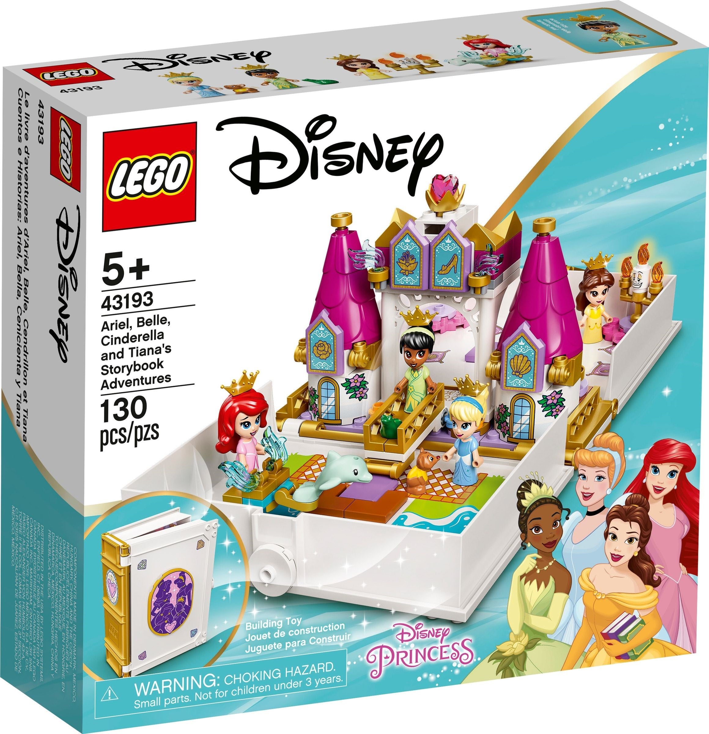 43193 Lego Disney Ariel, Belle, Cinderella and Tiana's Storybook Adventures