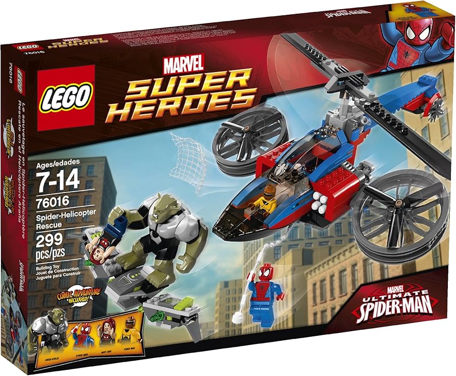 U-76016 USED Super Heroes Spider-Helicopter Rescue