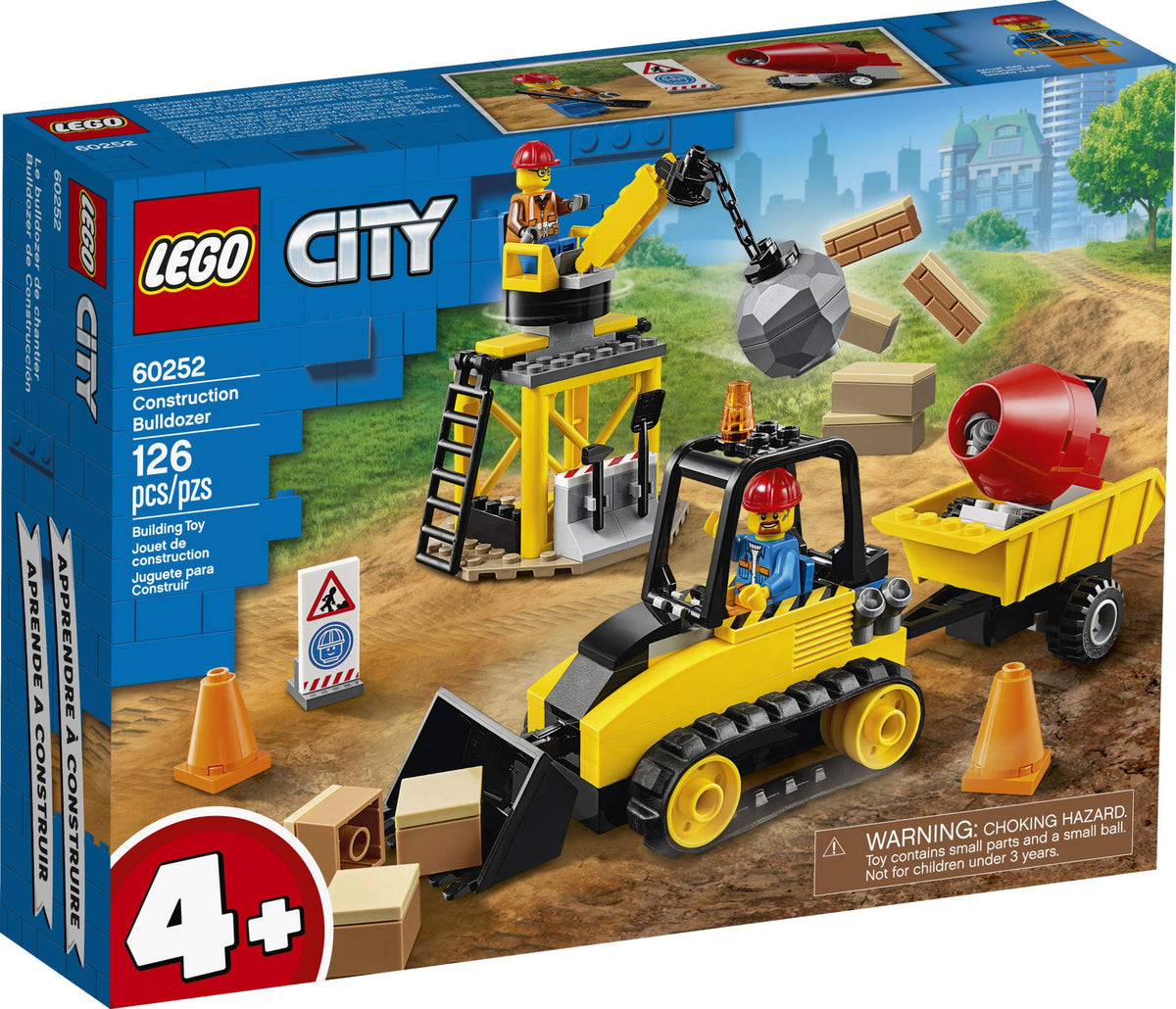 D10-60252 DAMAGED City Construction Bulldozer