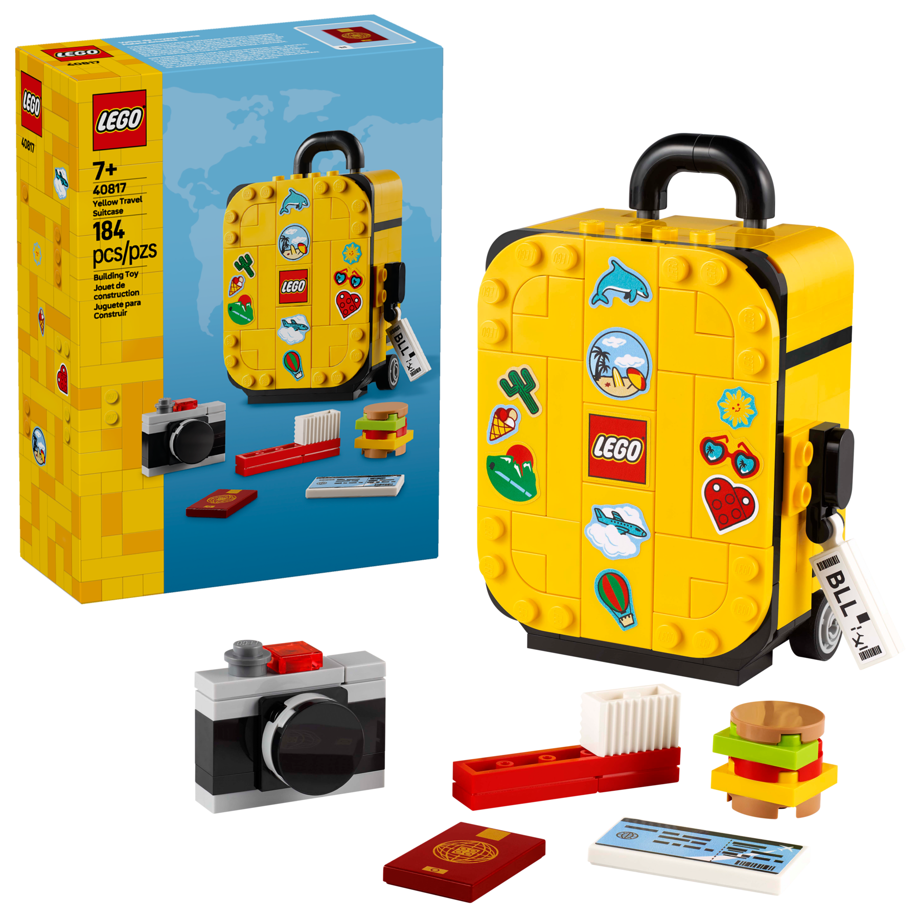 40817 LEGO Yellow Travel Suitcase