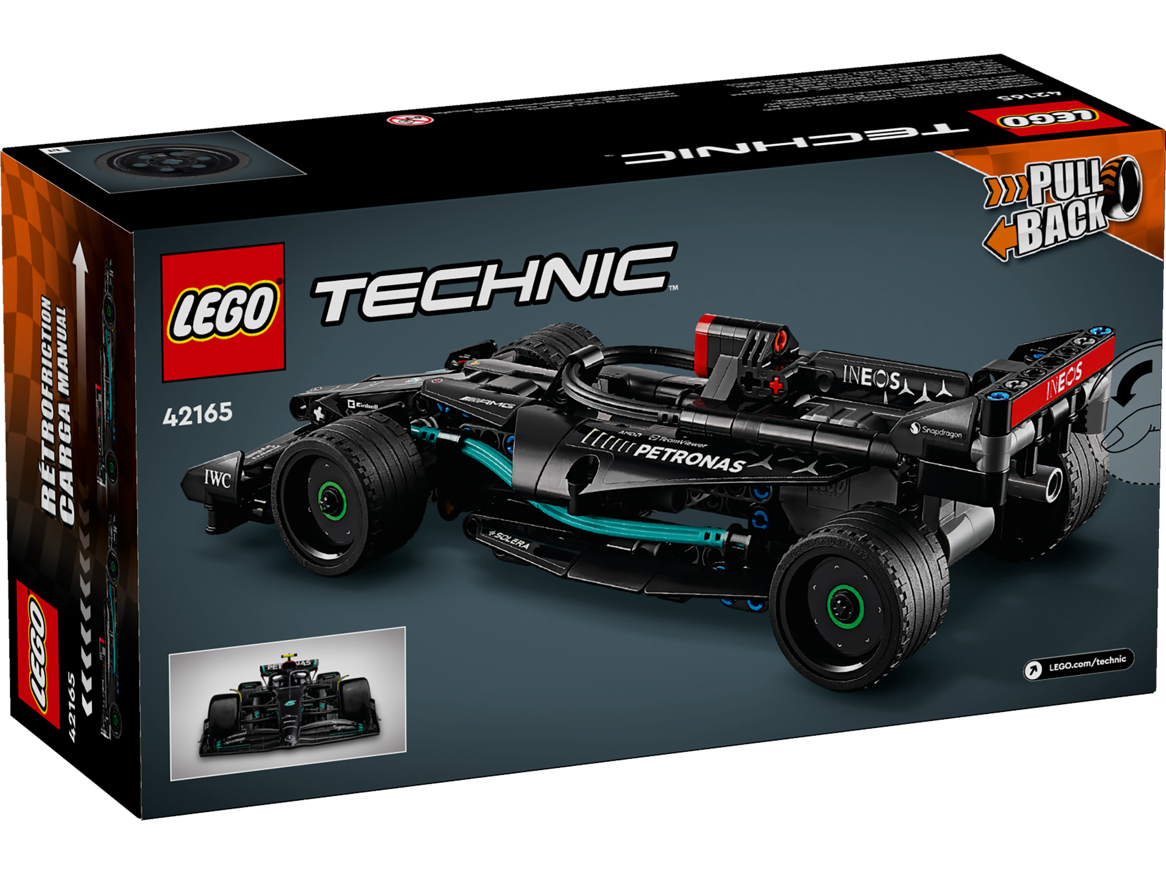 D10-42165 Damaged Technic Mercedes-AMG F1 W14 E Performance Pull-Back Race Car Toy (1)