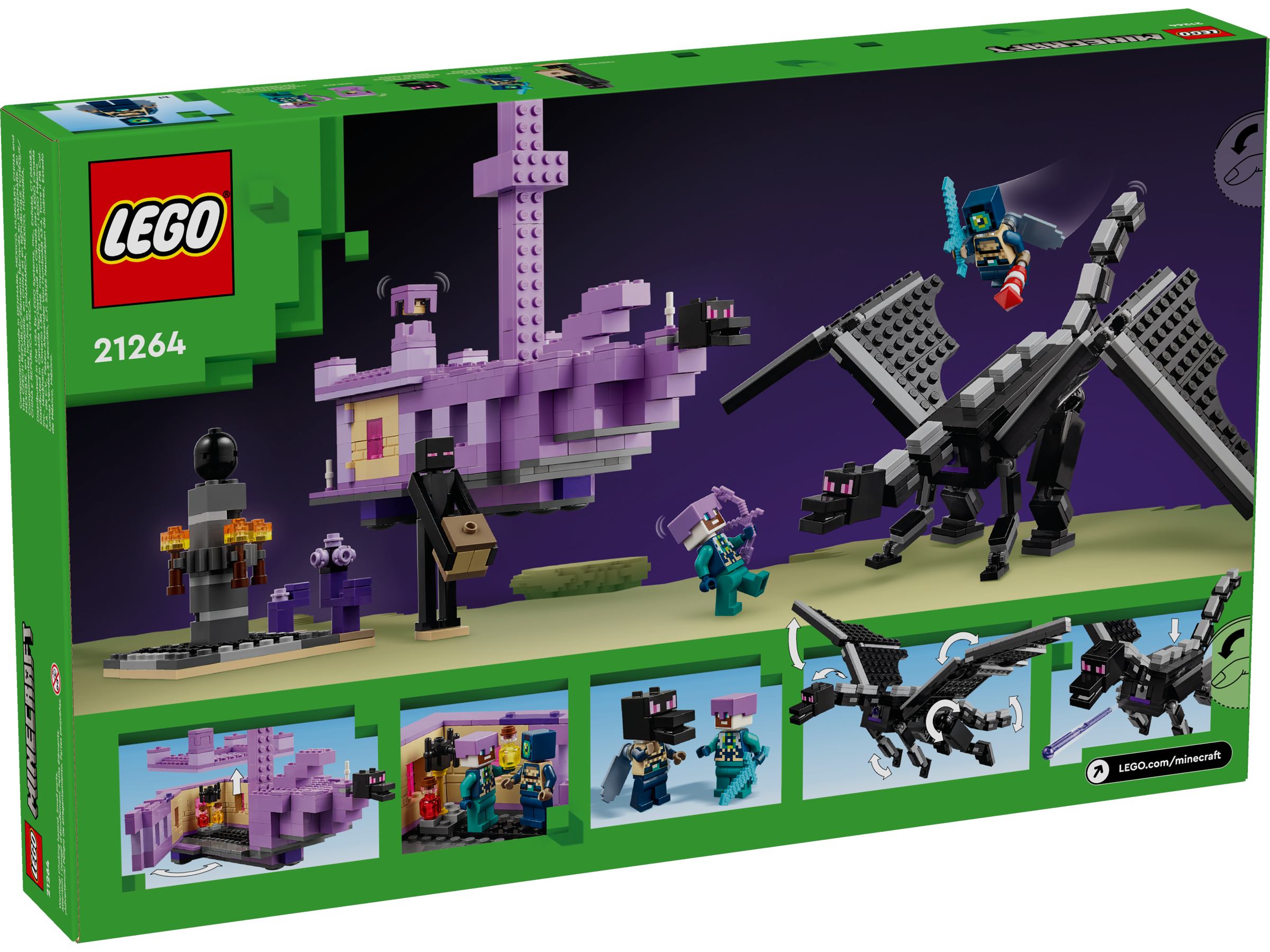 21264 Minecraft The Ender Dragon and End Ship