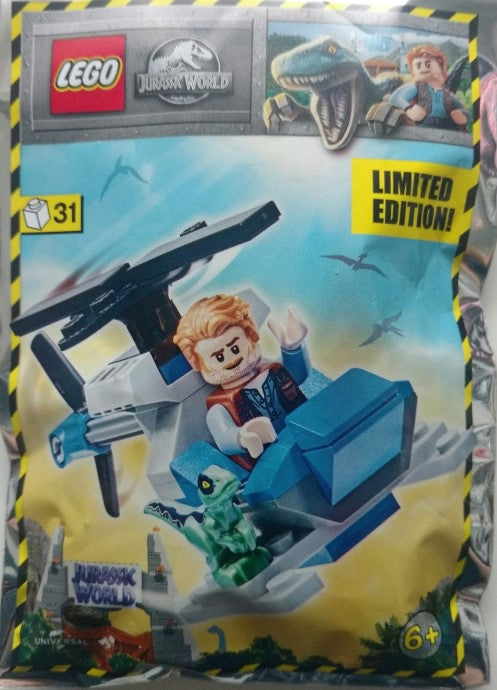 122113 LEGO Jurassic World Owen with Helicopter Foil Pack