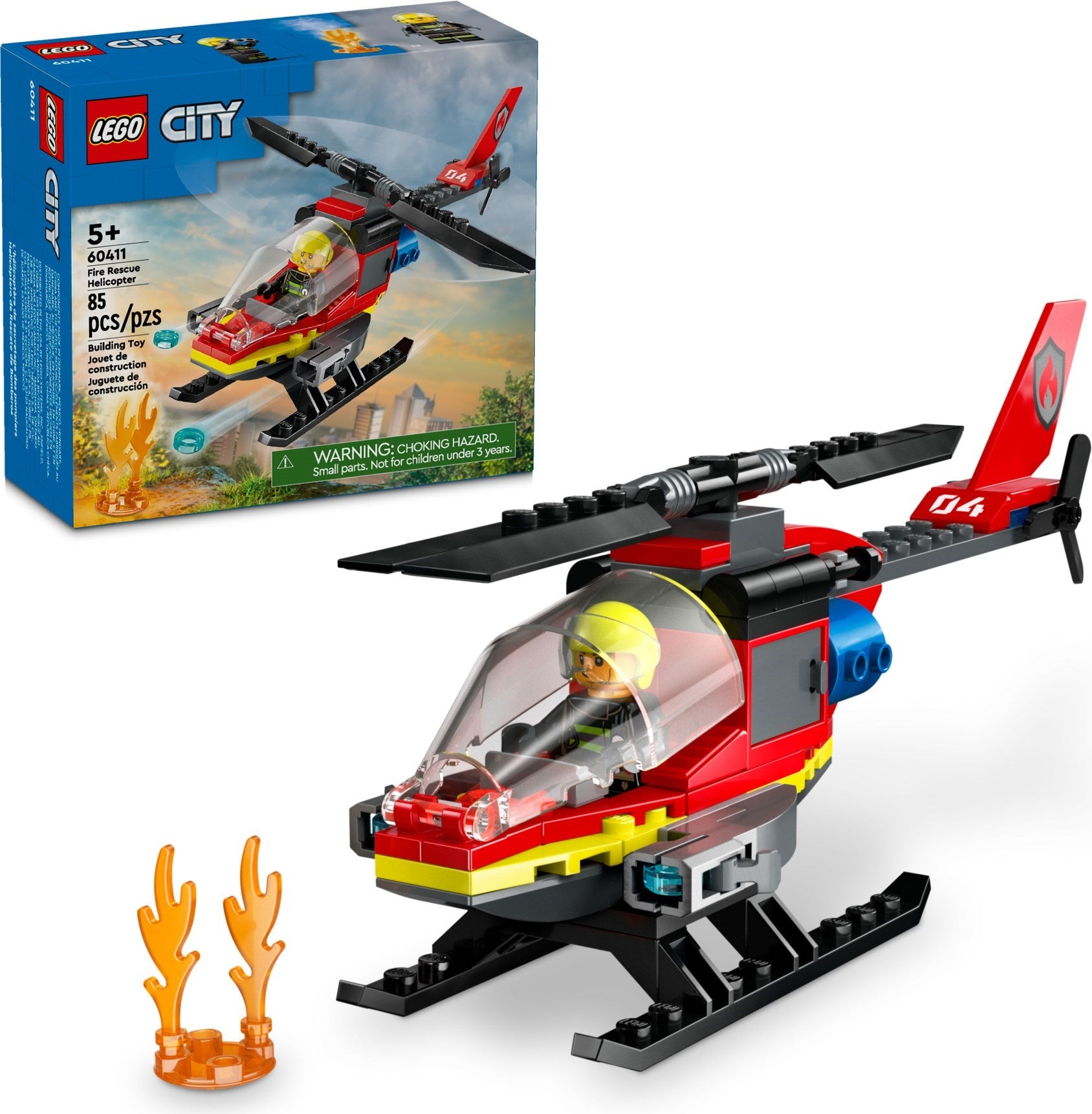 60411 City Fire Rescue Helicopter