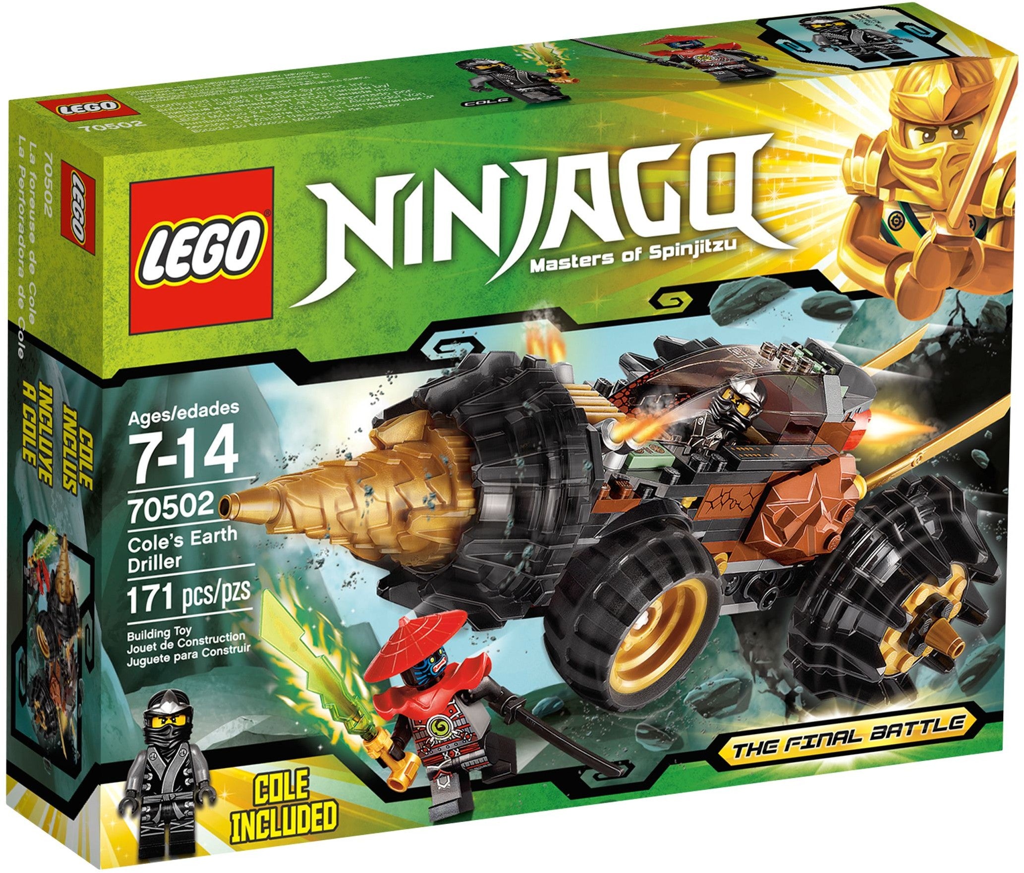 70502 Lego NINJAGO Cole's Earth Driller
