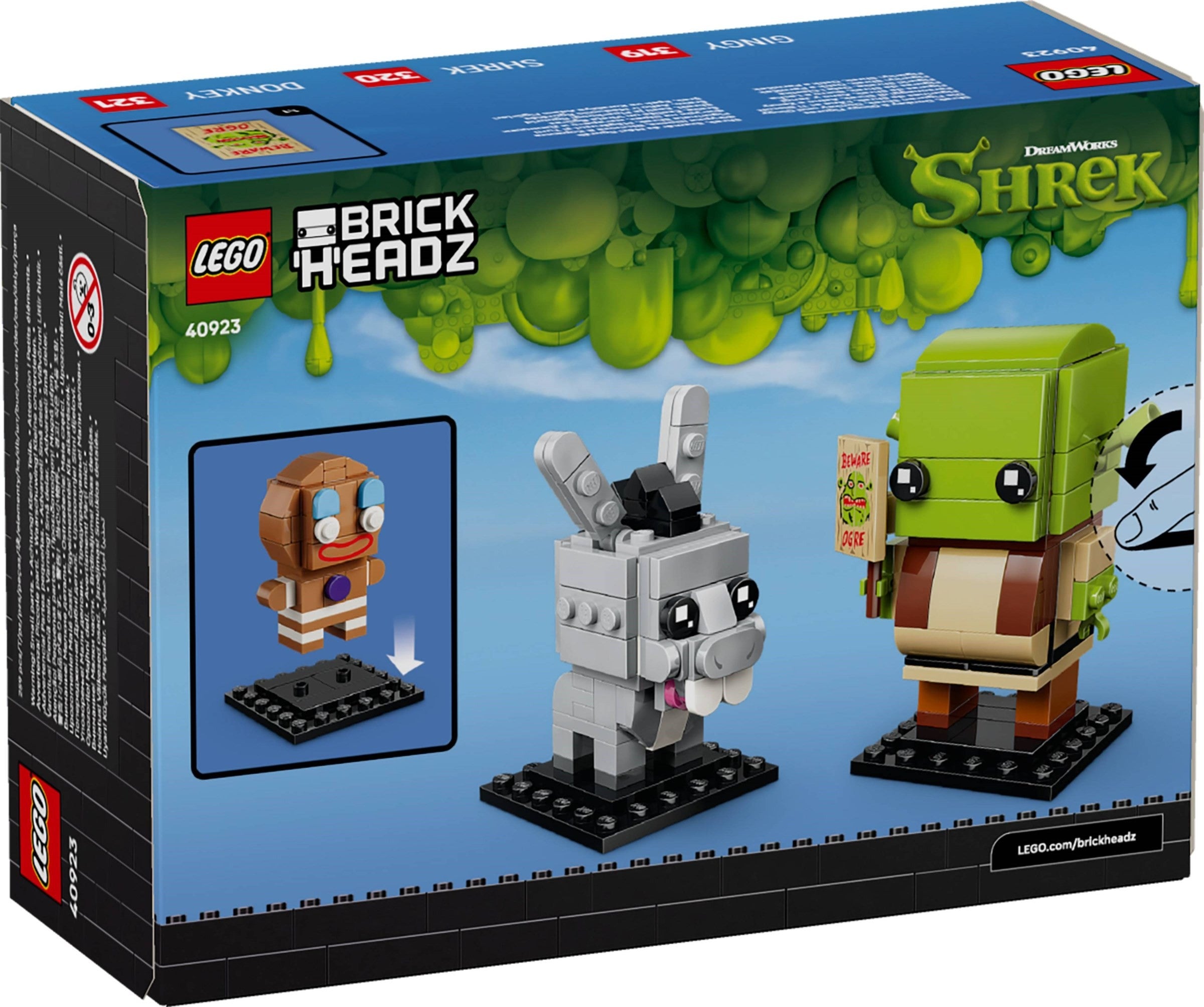 40923 Shrek, Donkey & Gingy Figures