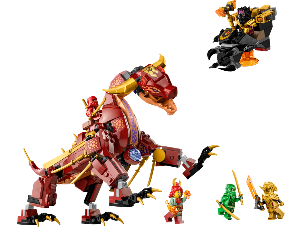 D10-71793 Damaged Ninjago Heatwave Transforming Lava Dragon