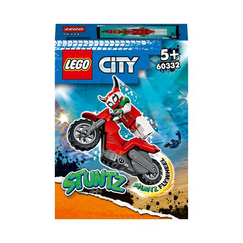 60332 Lego City Stuntz Reckless Scorpion Stunt Bike Set with Flywheel-Powered Toy Motorbike and Racer Minifigure