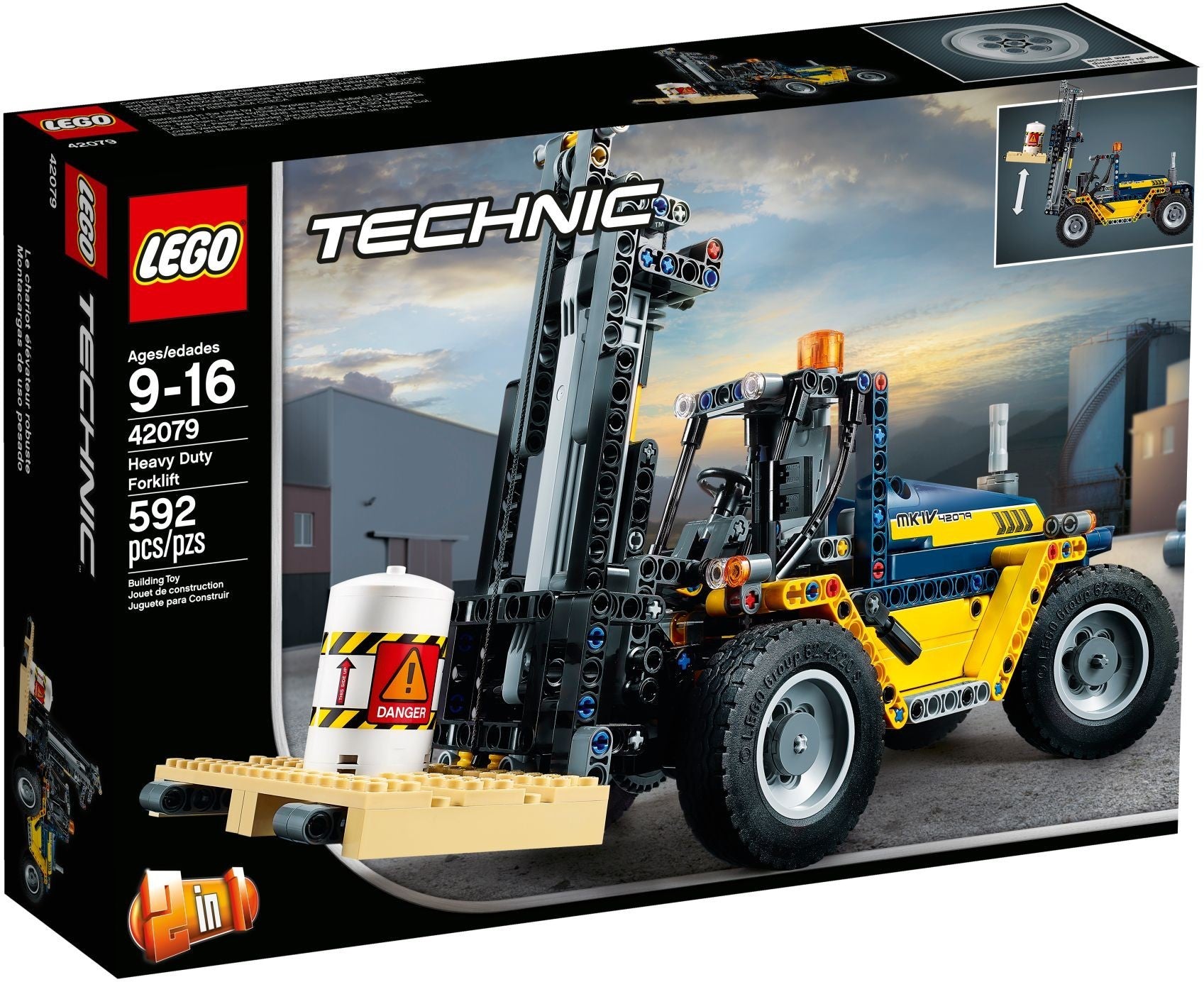 D20-42079 DAMAGED Technic Heavy Duty Forklift