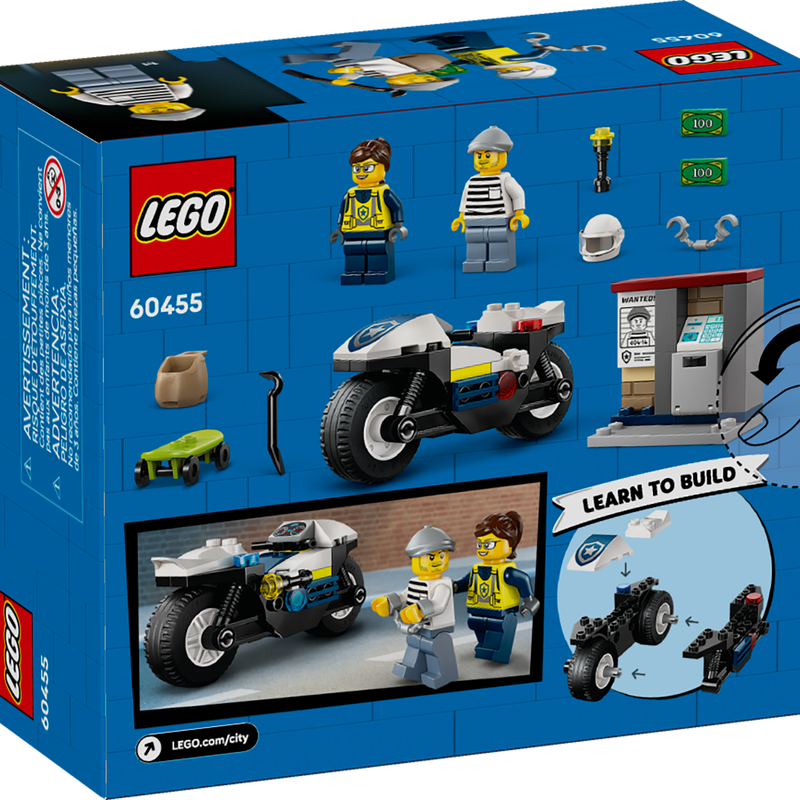 60455 City Police Motorcycle Chase