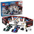 60444 City F1 Garage & Mercedes-AMG & Alpine Cars