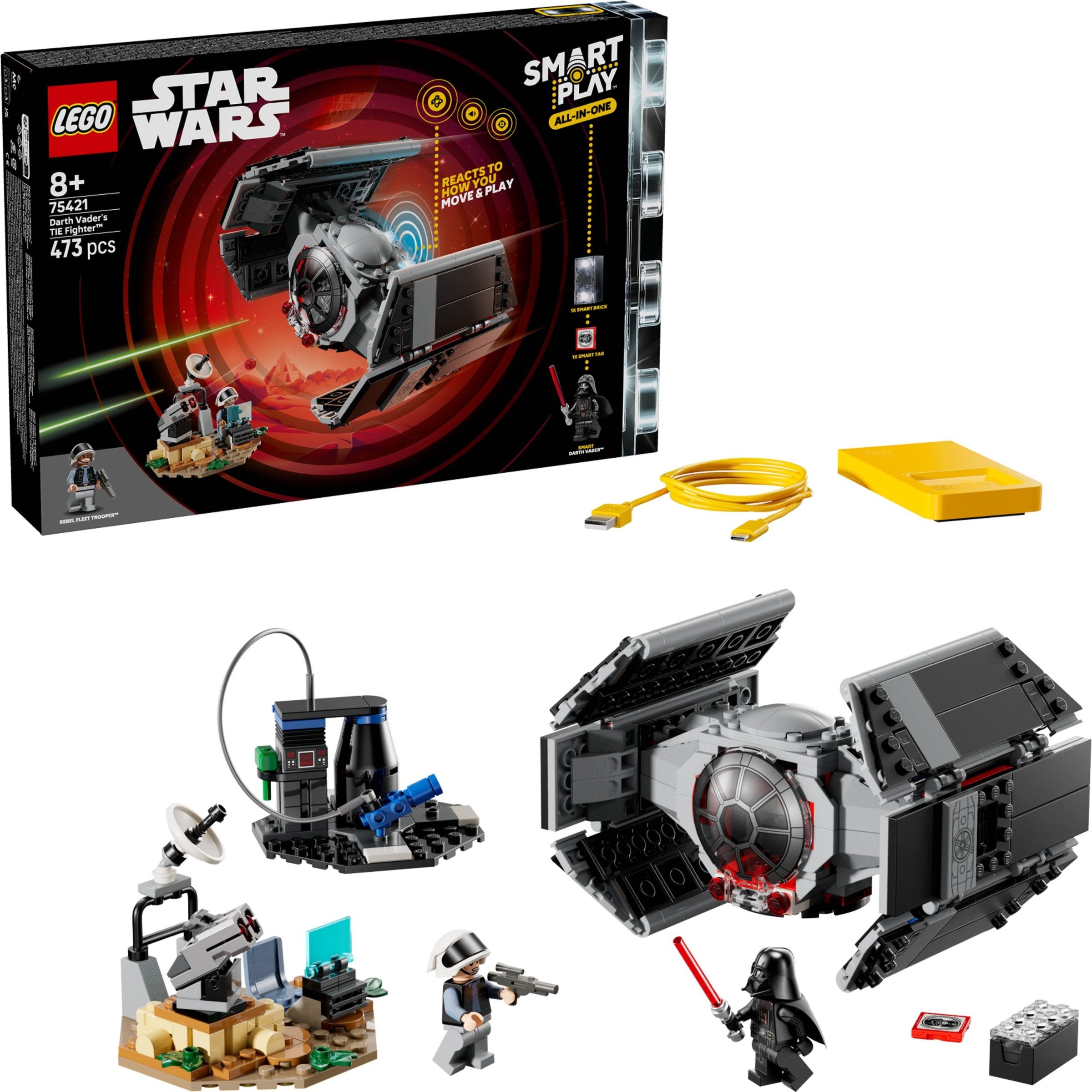75421 Star Wars SMART Play™: Darth Vader's TIE Fighter™