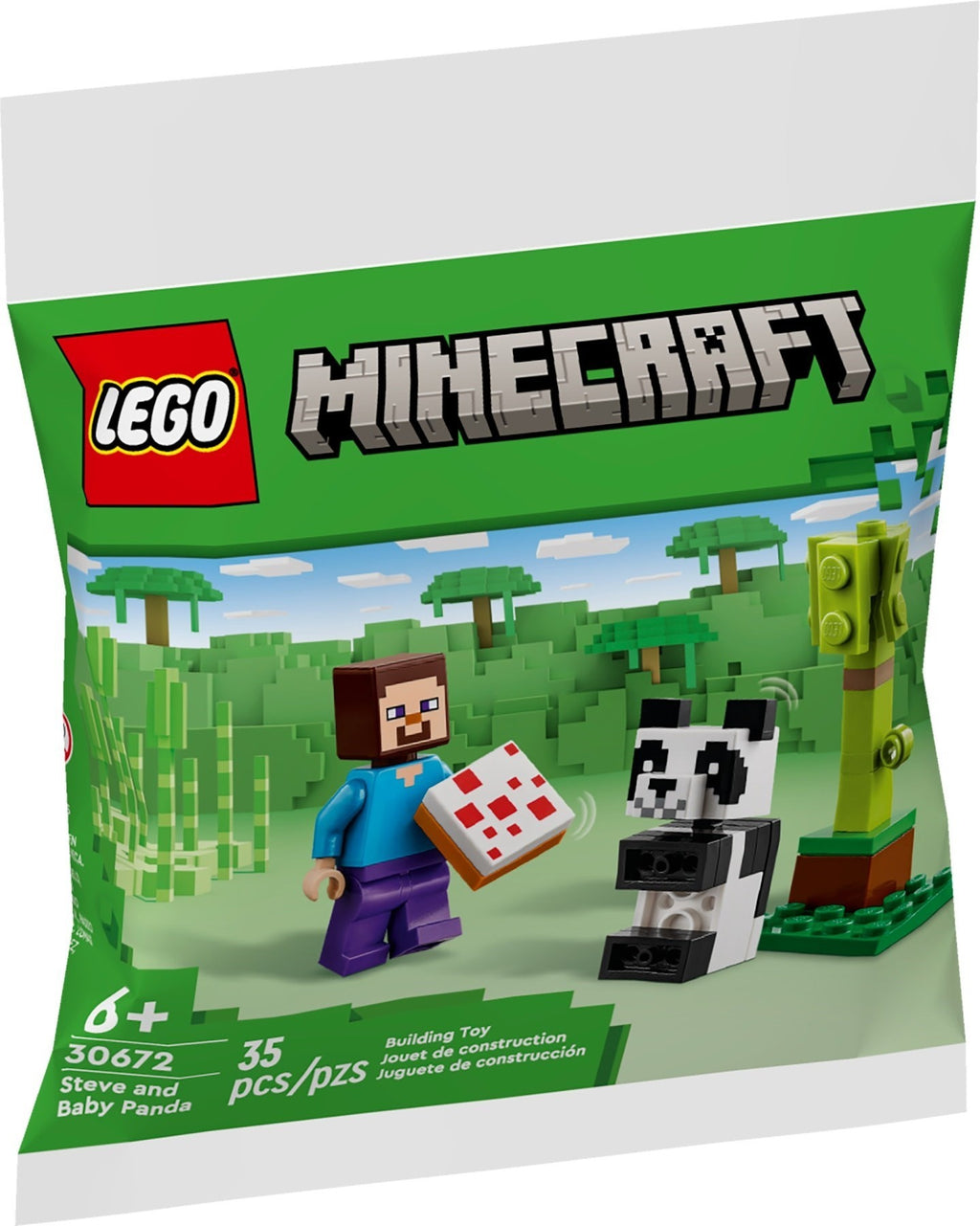 30672 LEGO Minecraft Steve and Baby Panda Polybag