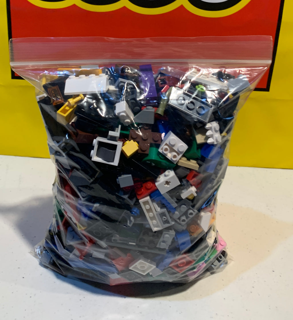 Bulk Used Lego Parts -- 1# bag w/ bulk, wheels, and accessories