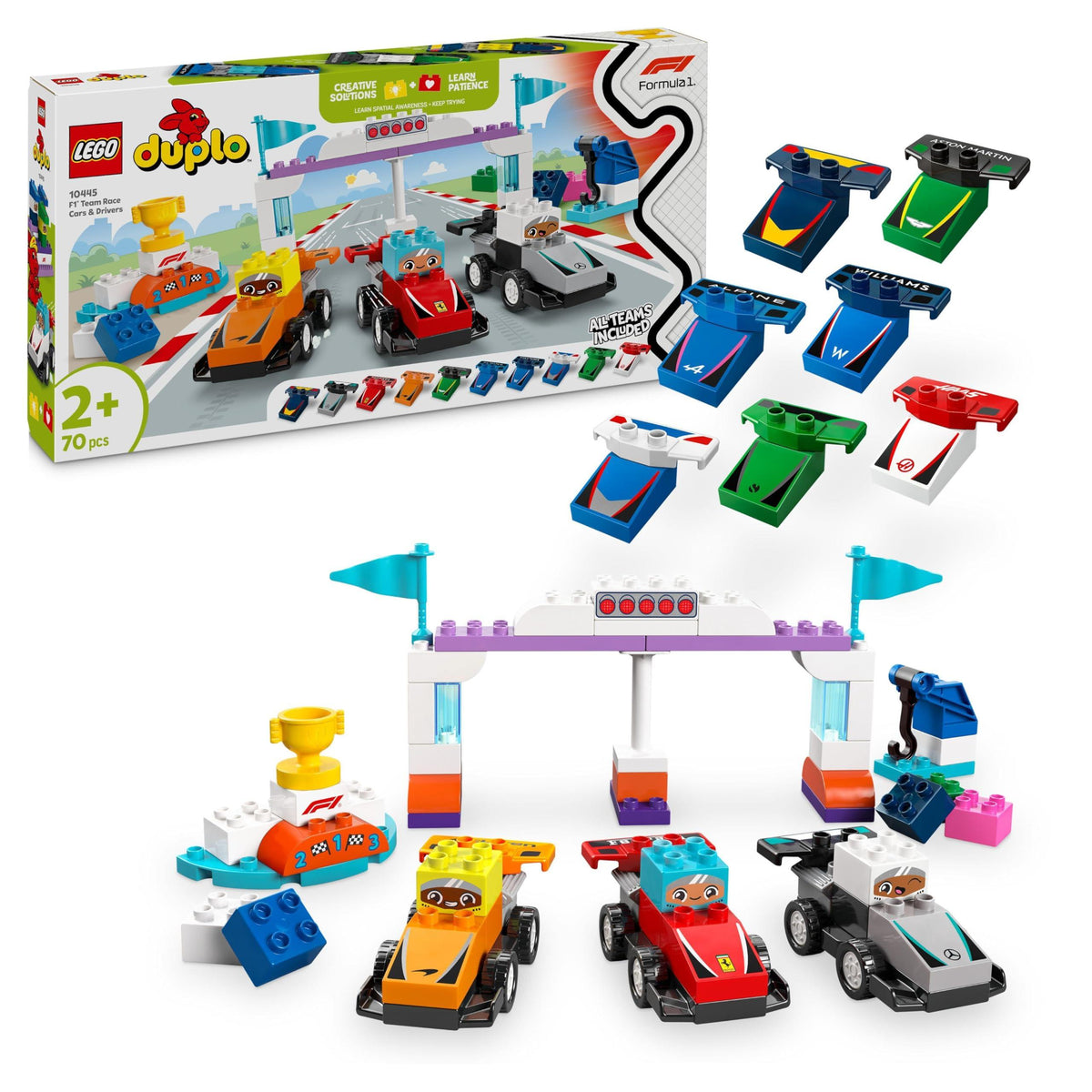 10445 Duplo F1 Team Race Cars & Drivers