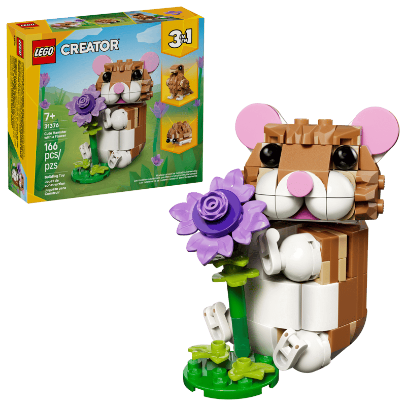 31376 Creator 3-in-1 Cute Hamster with a Flower