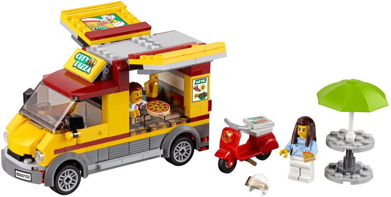 D20-60150 DAMAGED City Pizza Van