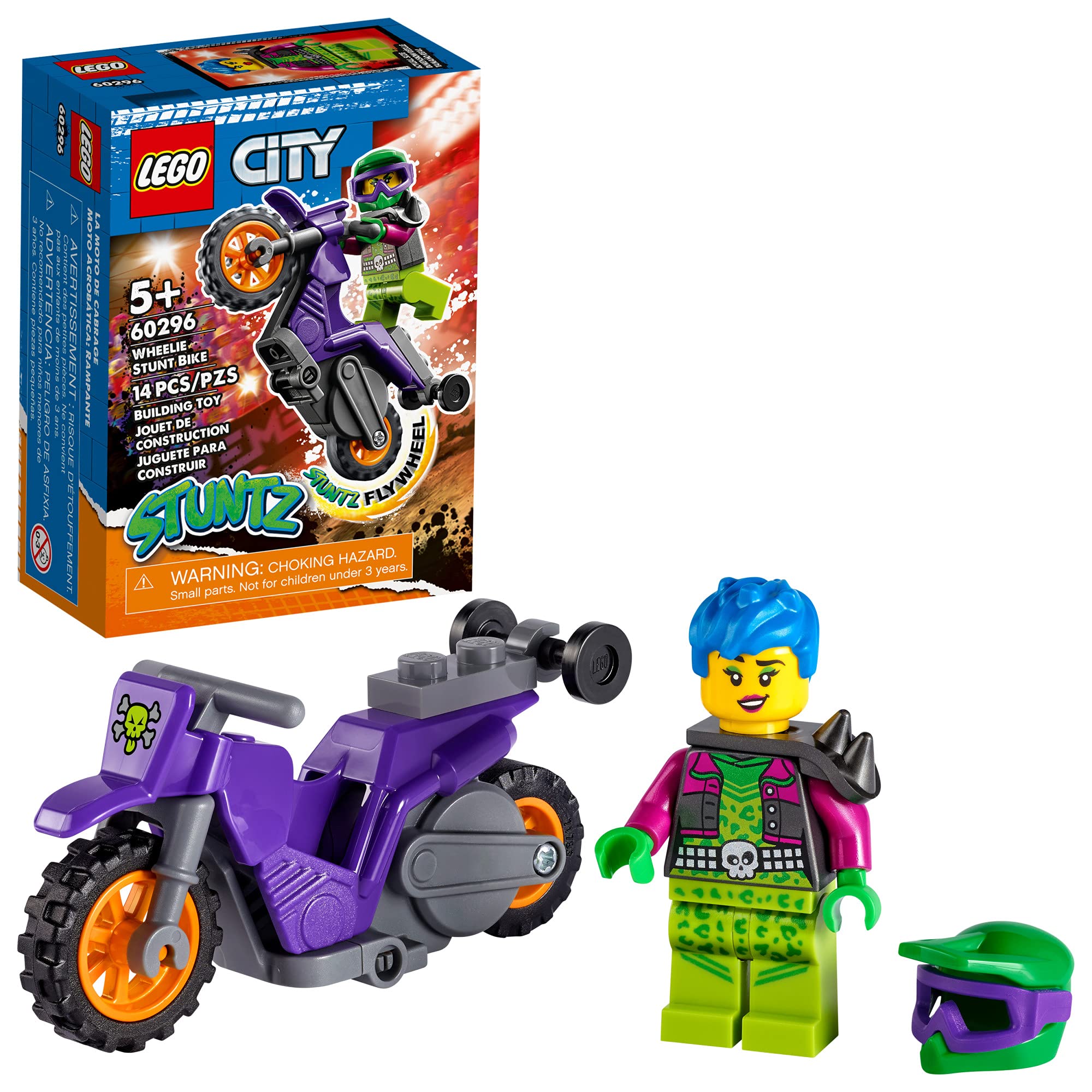 60296 LEGO City Stuntz Wheelie Stunt Bike Building Set
