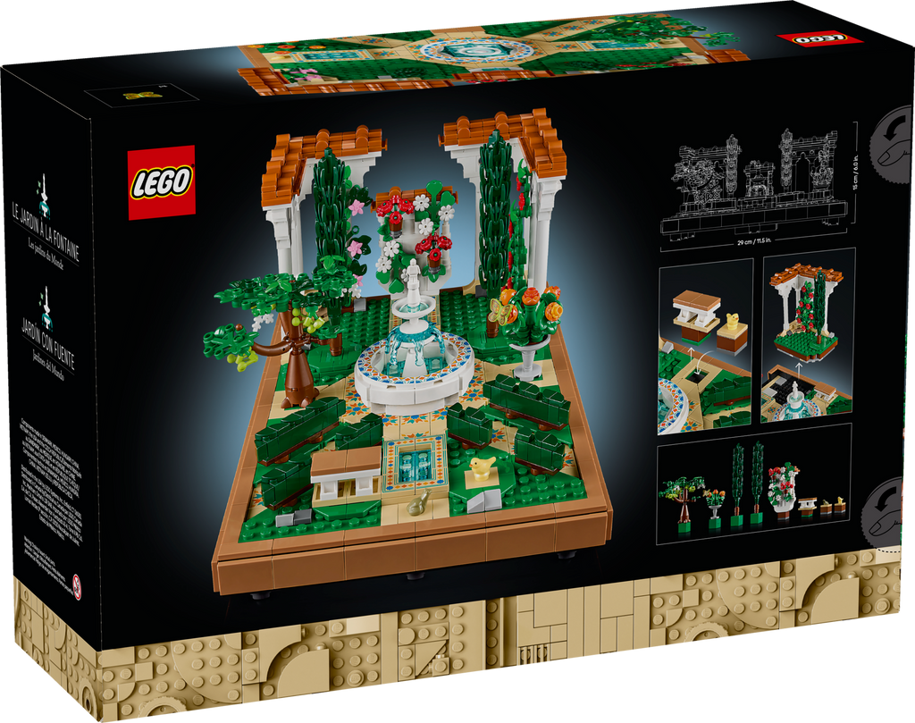 U-10359 USED Lego Icons Fountain Garden  (read description)