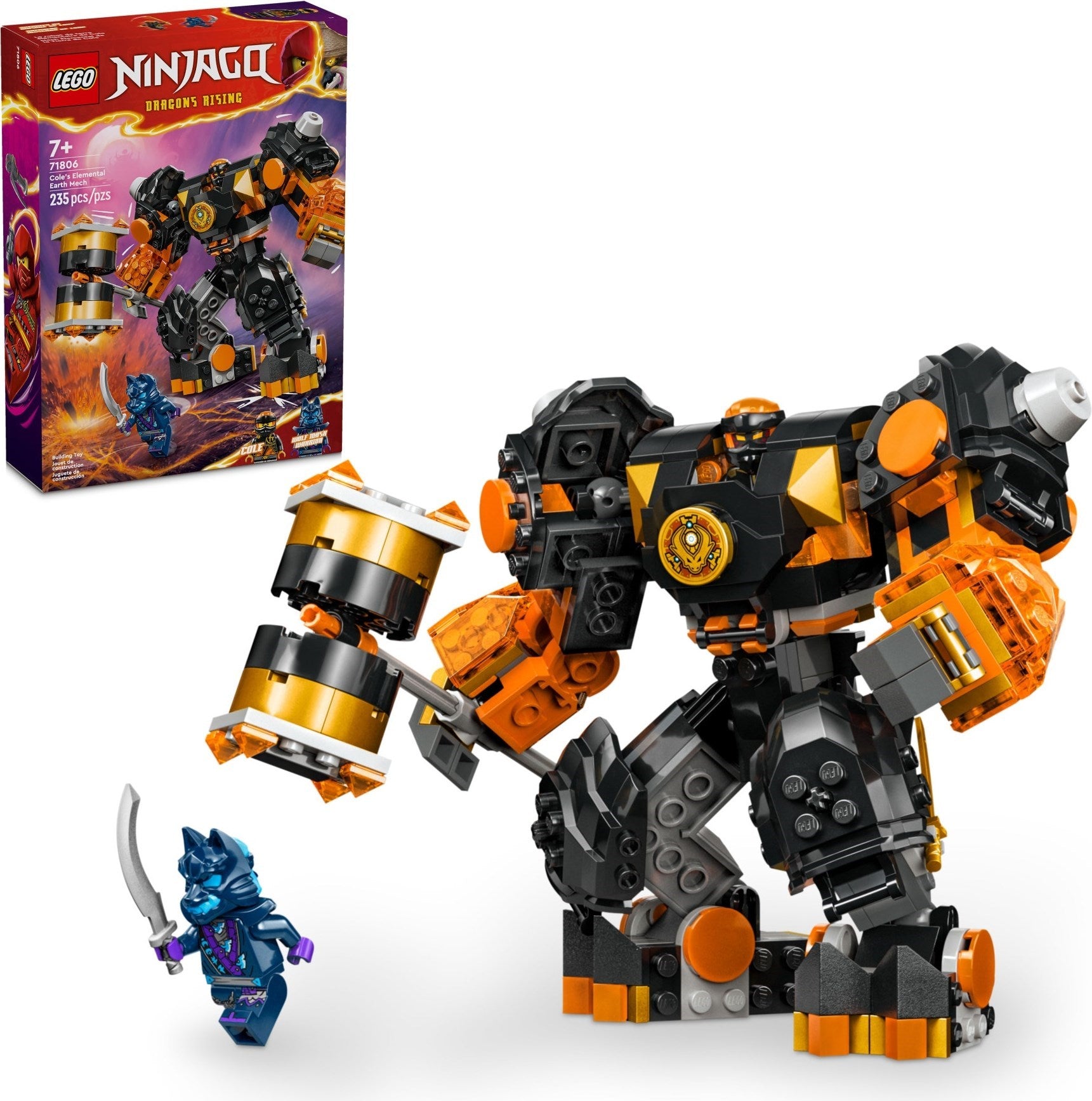 71806 Ninjago Cole's Elemental Earth Mech