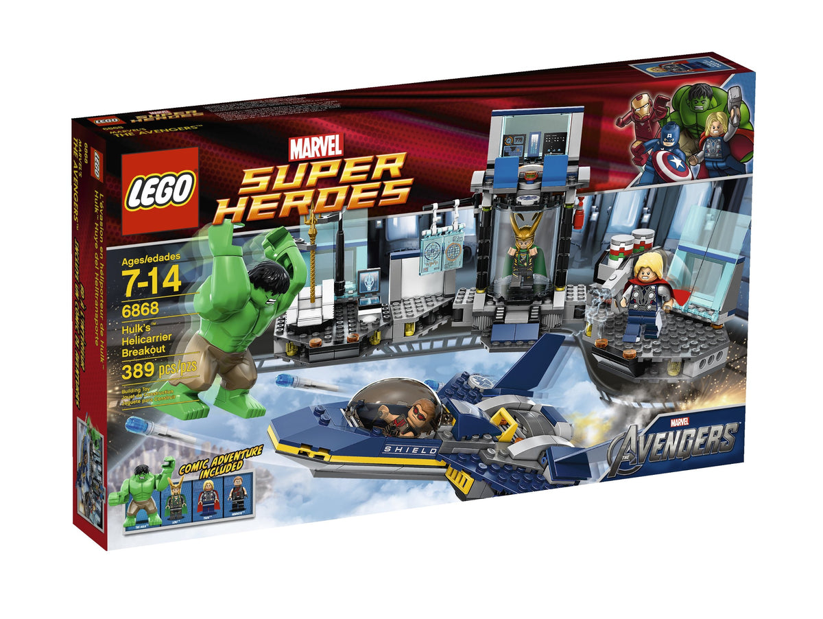 U-6868 Used LEGO Marvel Super Heroes Avengers Hulks Helicarrier Breakout Set