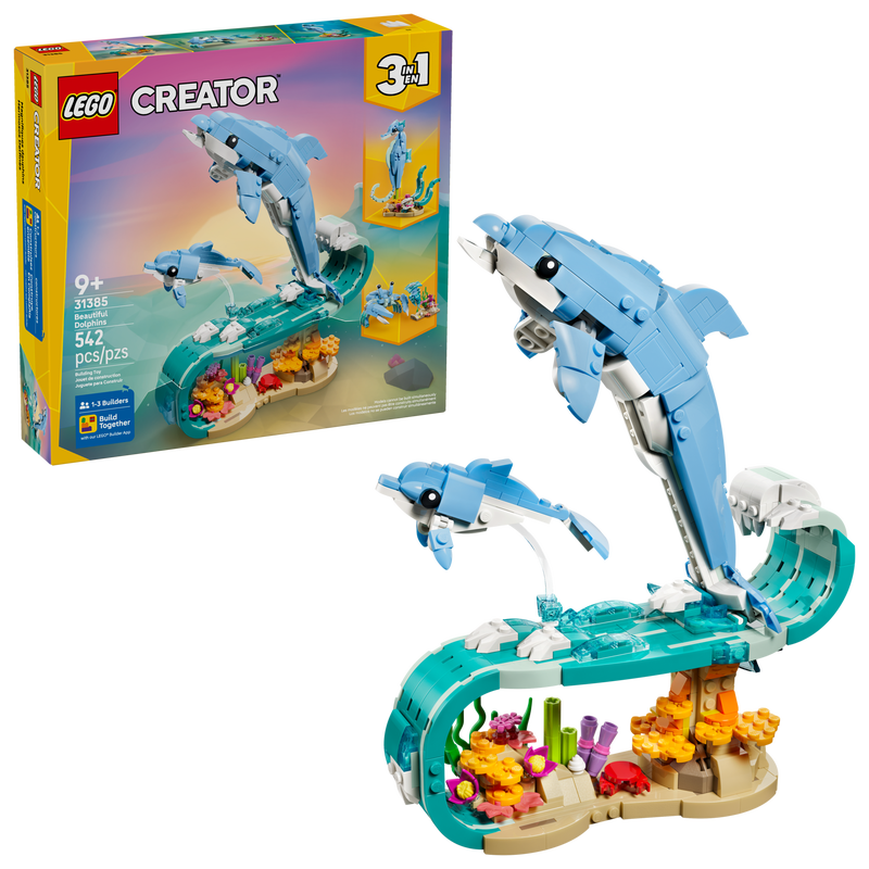 31385 Creator 3-in-1 Sea Animals: Beautiful Dolphins