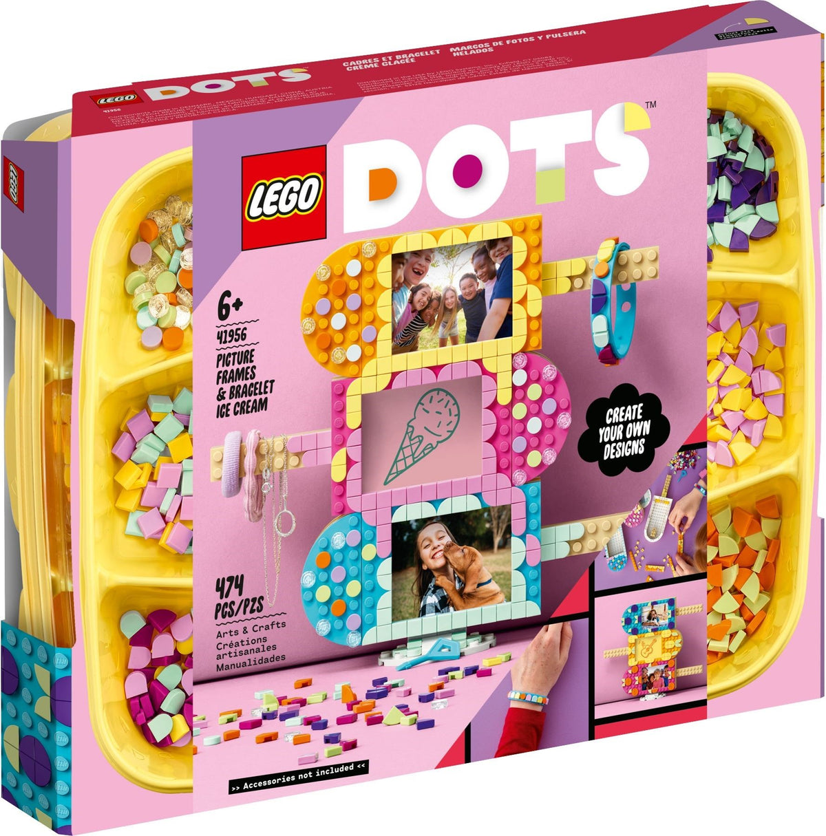 41956 Lego Dots Ice Cream Picture Frames & Bracelet