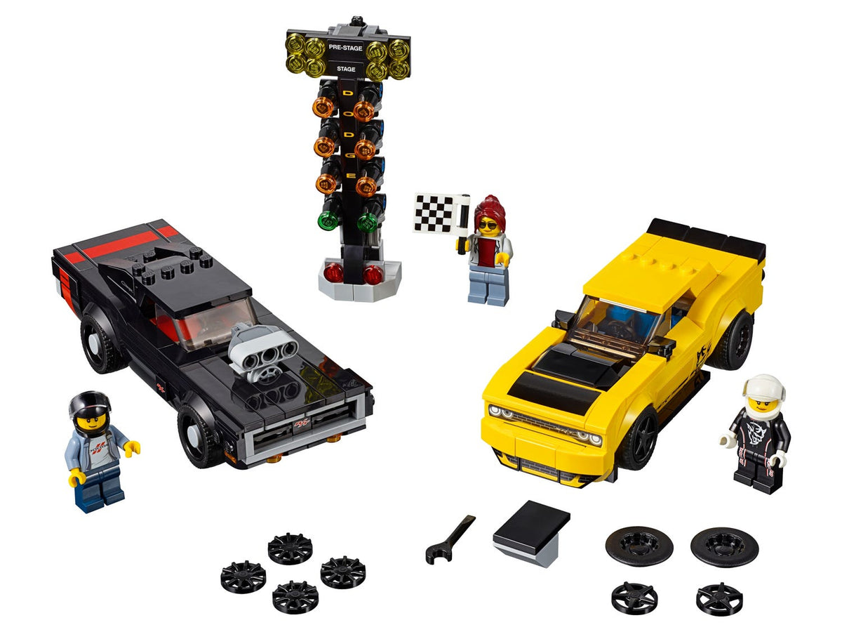 75893 Lego Speed Champions 2018 Dodge Challenger SRT Demon and 1970 Dodge Charger R/T