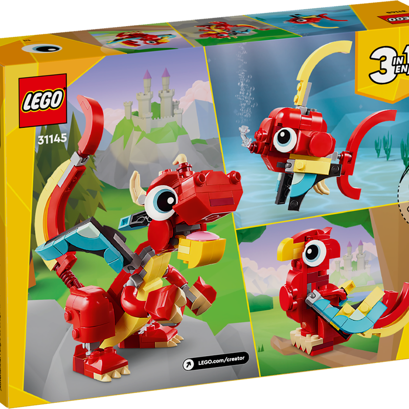 D10-31145 Damaged Creator 3-in-1 Red Dragon