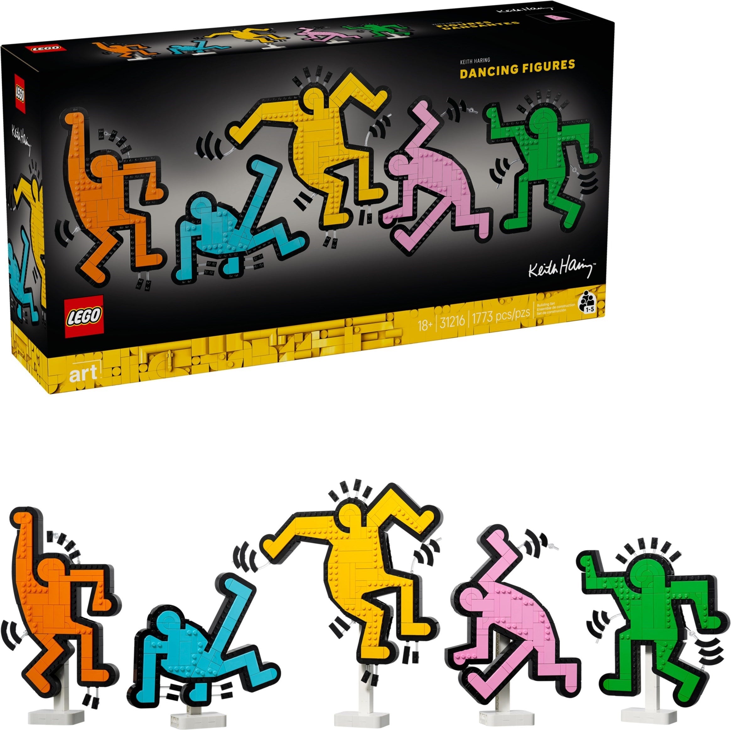 U-31216 USED Lego Art- Keith Haring - Dancing Figures
