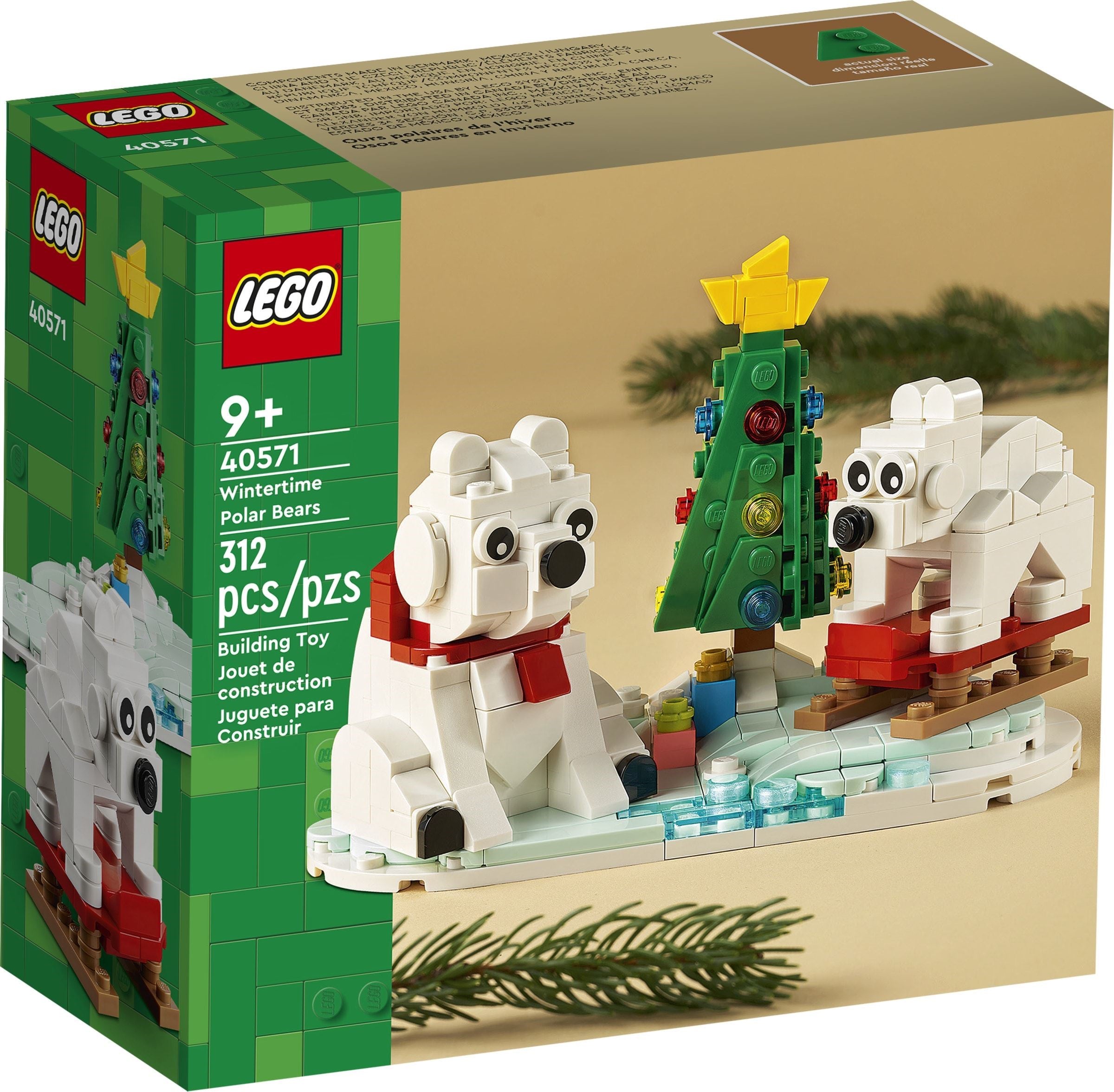 D20-40571 DAMAGED Wintertime Polar Bears