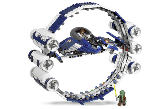 U-7661 USED Star Wars Jedi Starfighter with Hyperdrive Booster Ring
