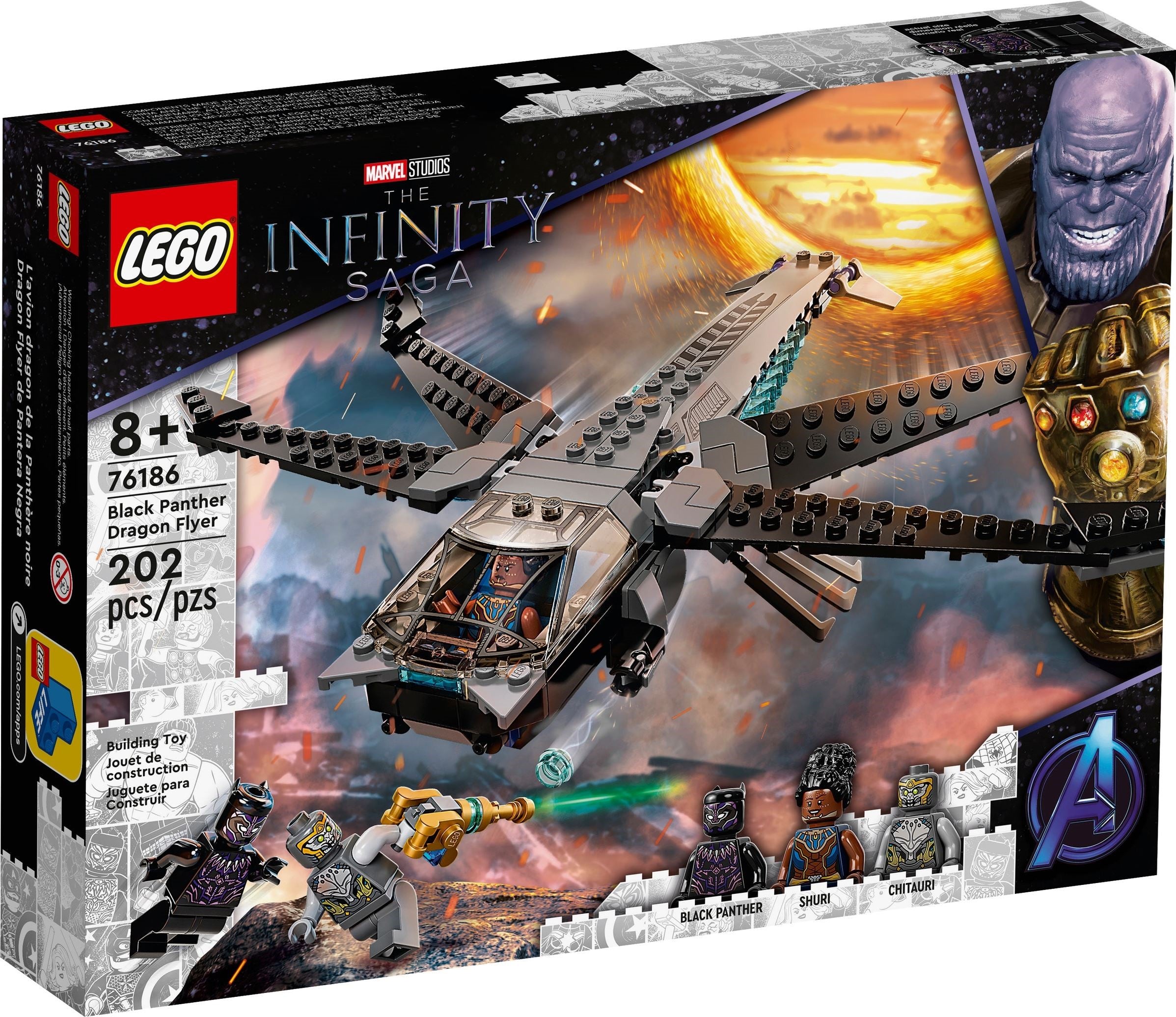 76186 Lego MARVEL SUPER HEROES Black Panther Dragon Flyer