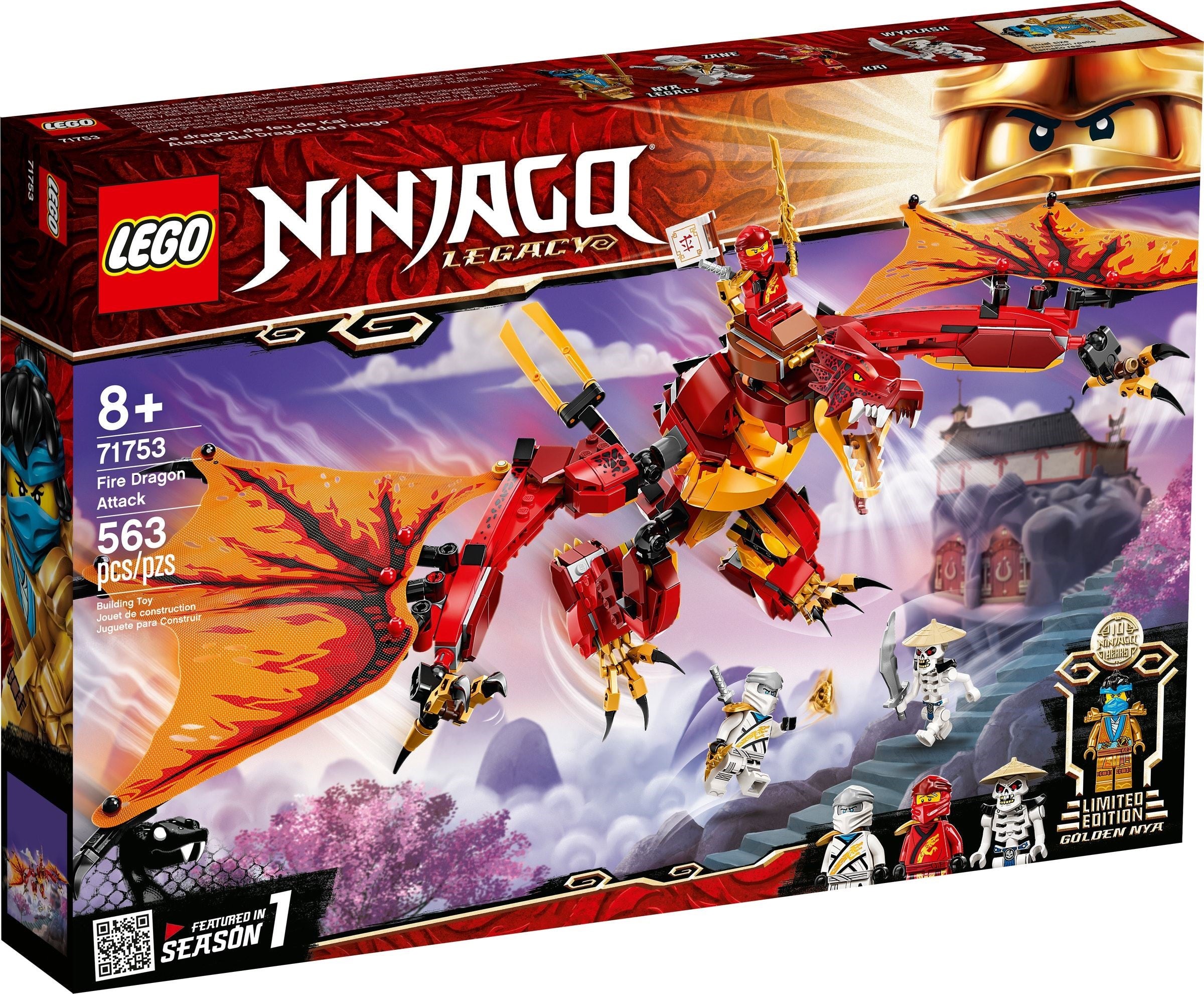 D30-71753 DAMAGED Lego NINJAGO Fire Dragon Attack