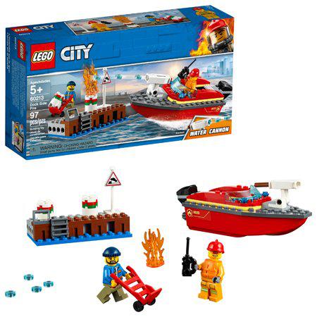 60213 LEGO City Dock Side Fire Building Kit (97 Pieces)